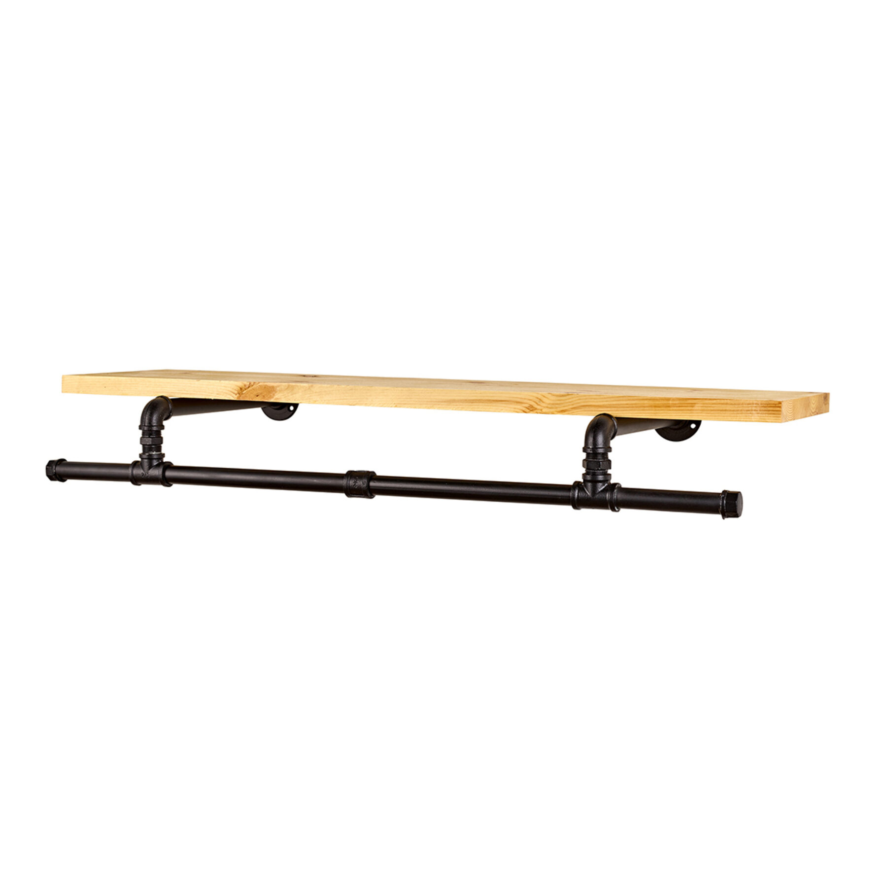 100cm Industrial Shelf with Rail - Set 2