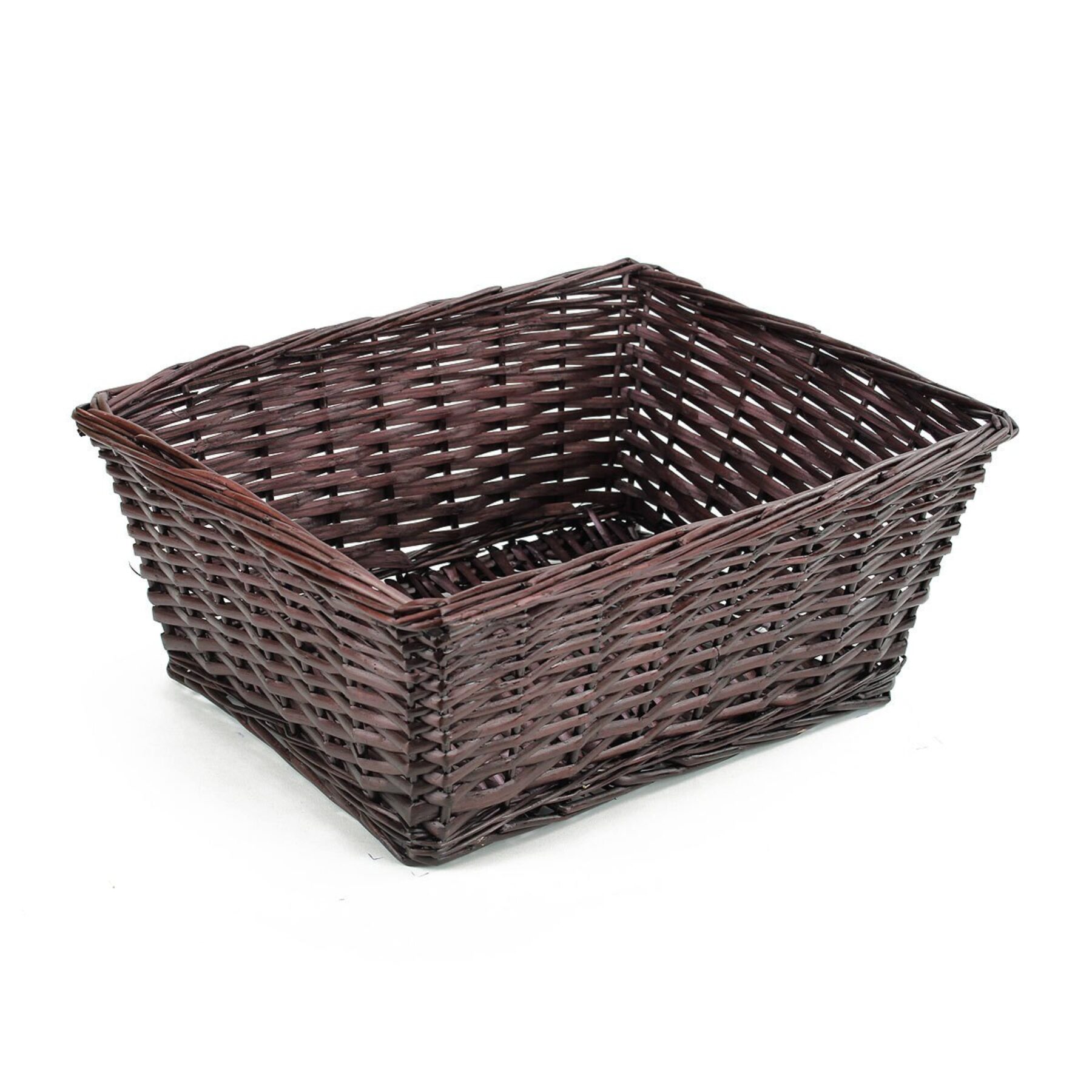 Large Dark Wicker Tray - Split Willow