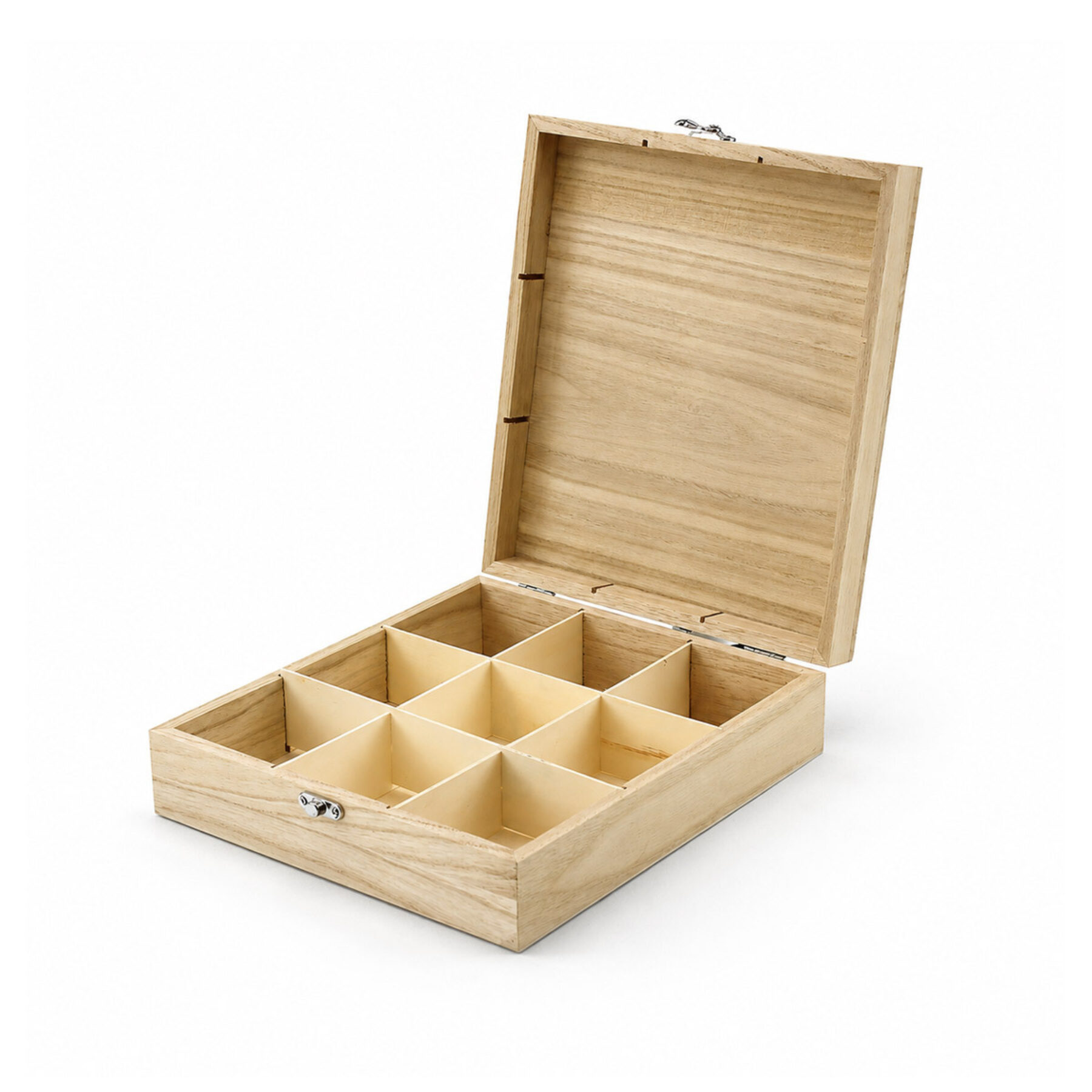 9 Compartment Wooden Box