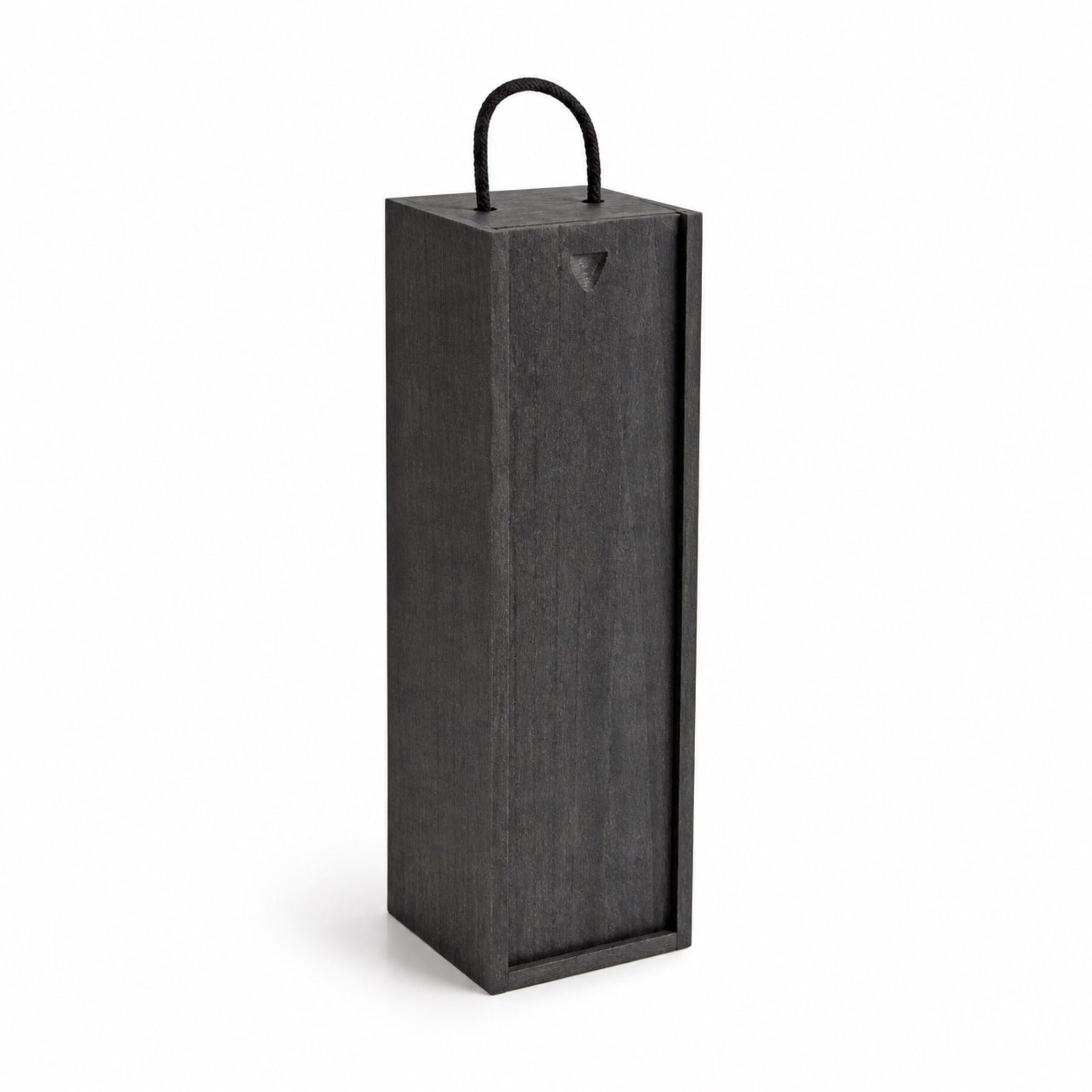 1 Bottle Wooden Wine Box - Black