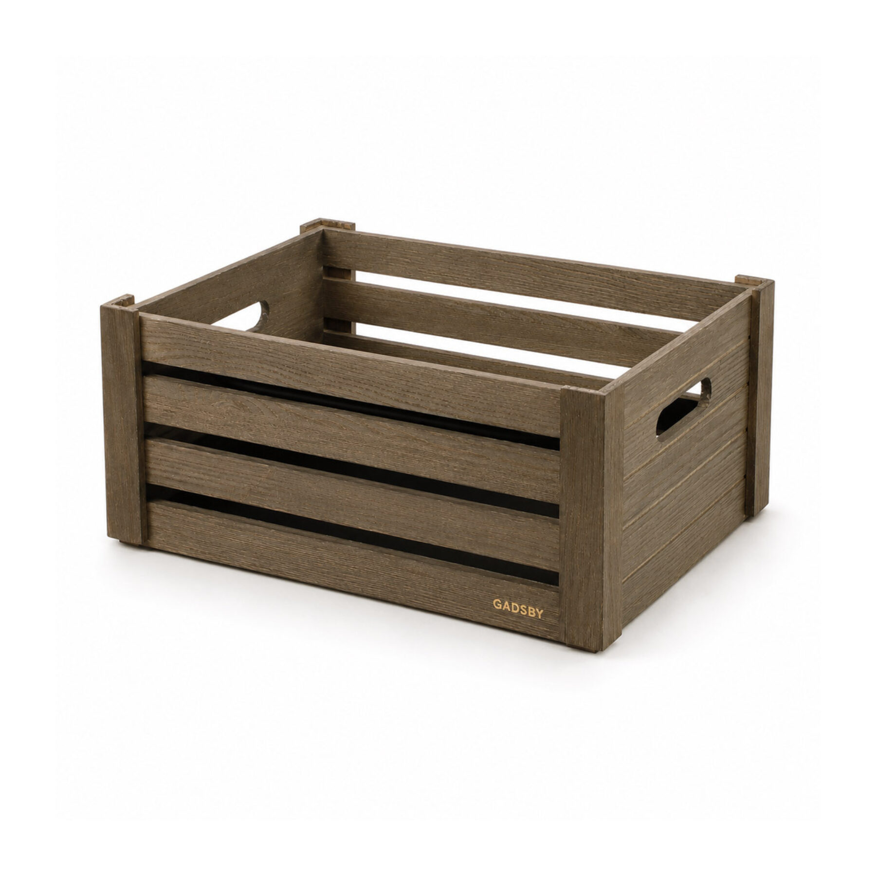1/2 GN Olive Grey Wooden Crate