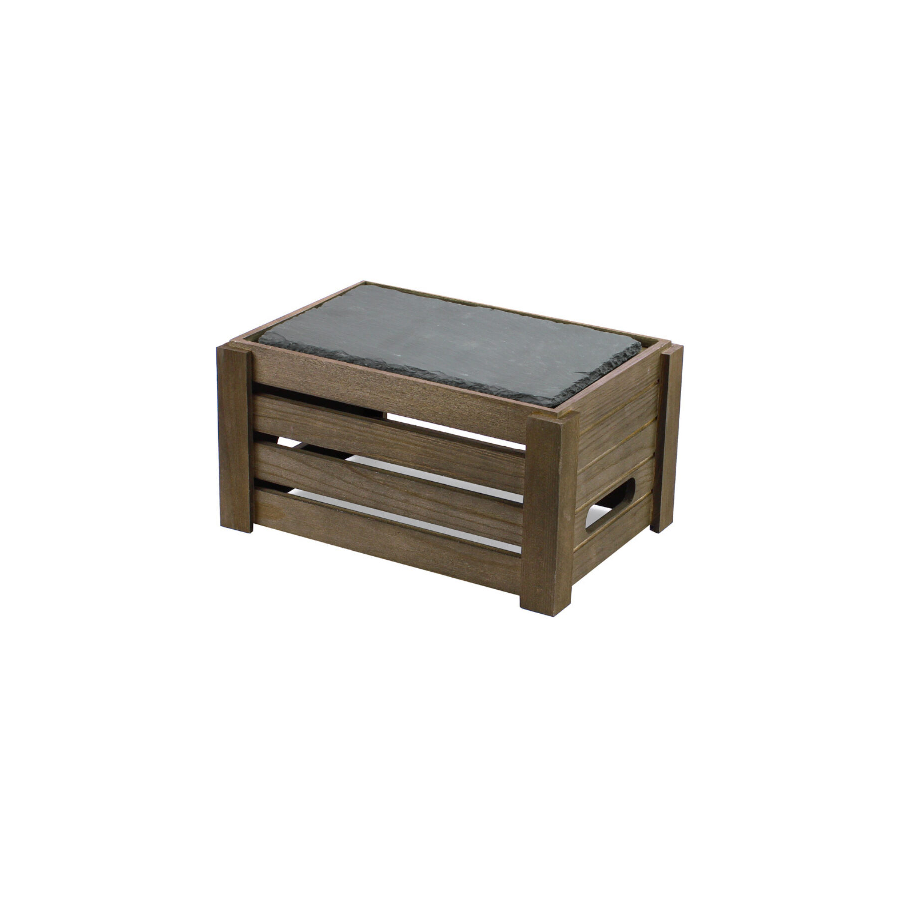 1/4 GN Olive Grey Riser with Slate Board