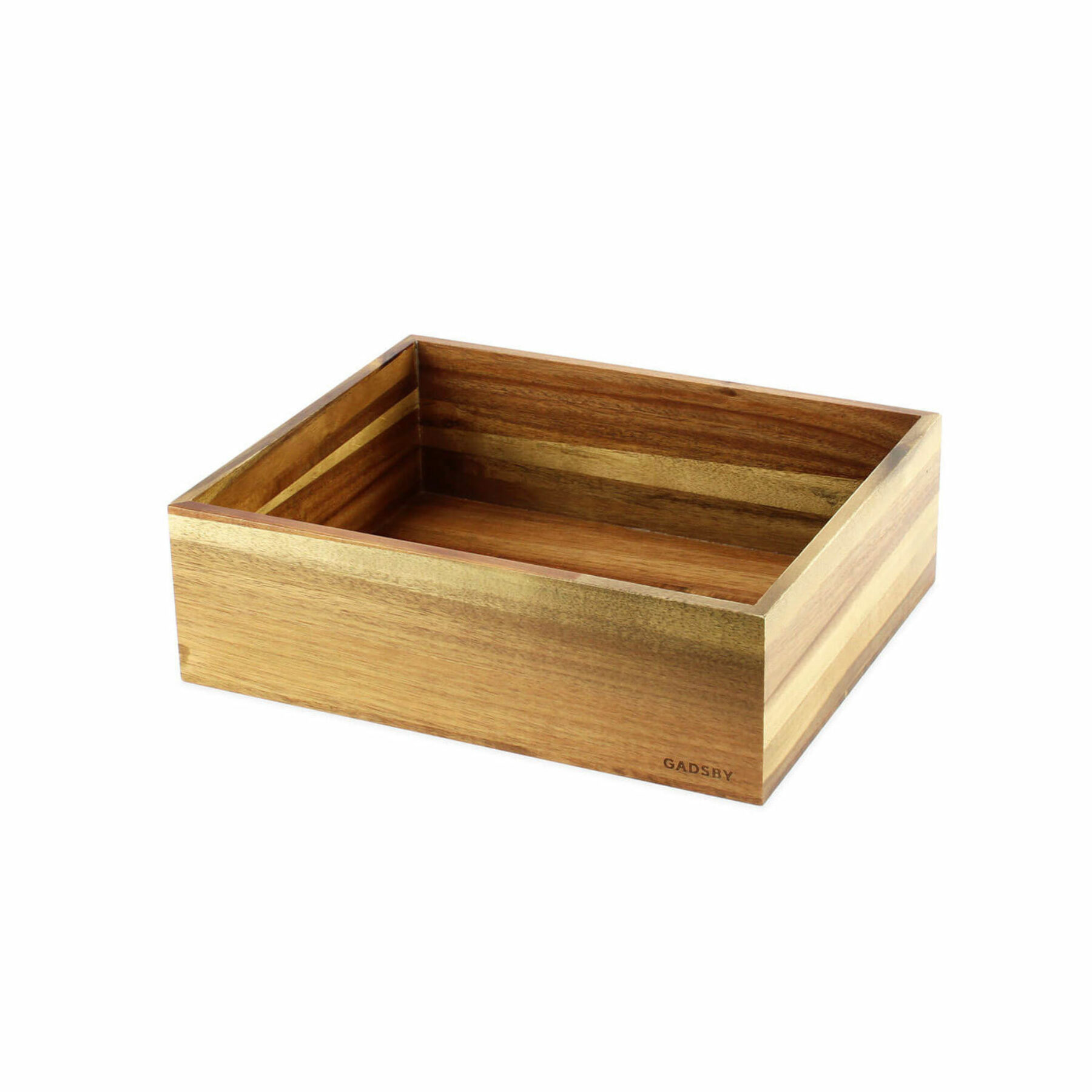 1/2 GN Acacia Wooden Crate