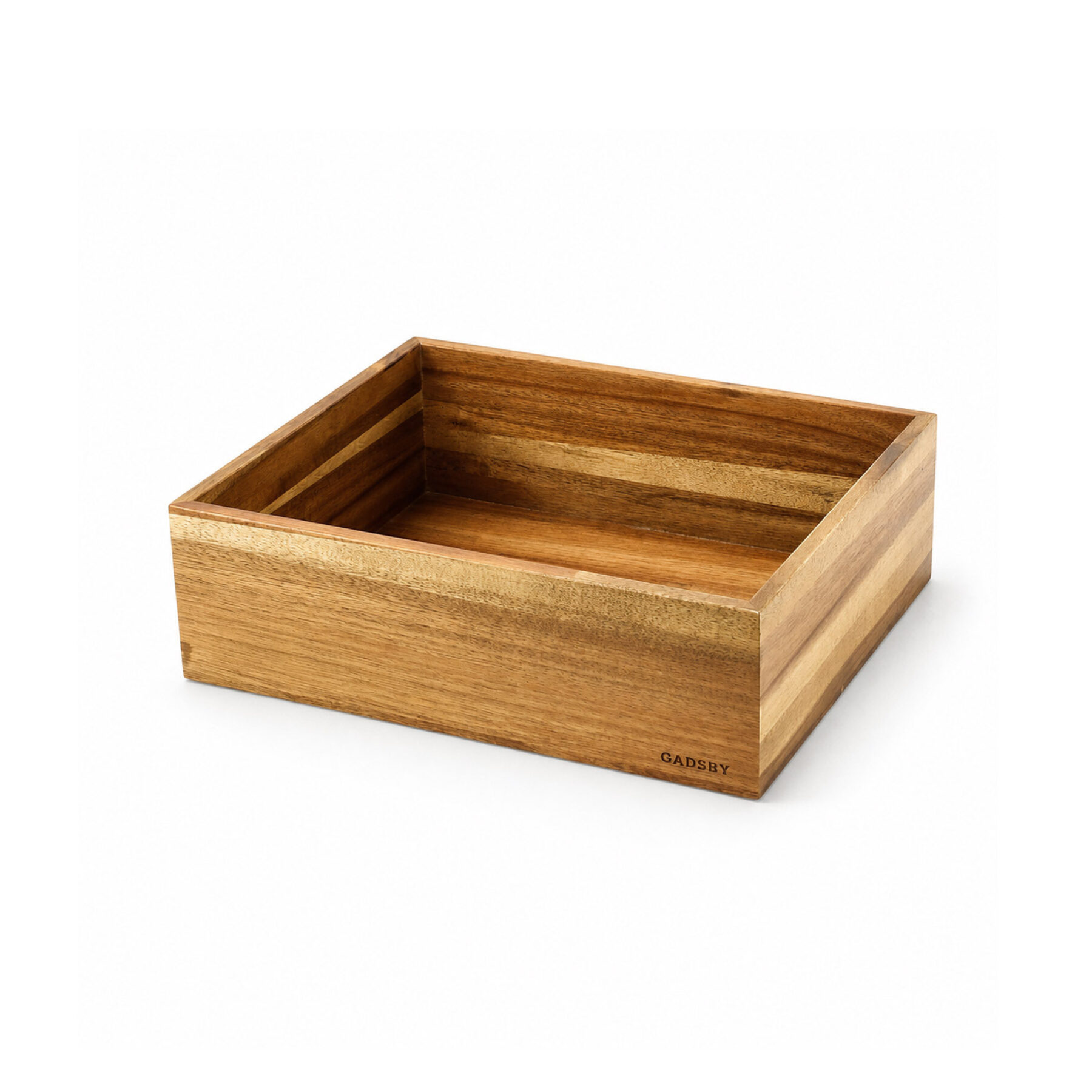 1/2 GN Acacia Wooden Crate