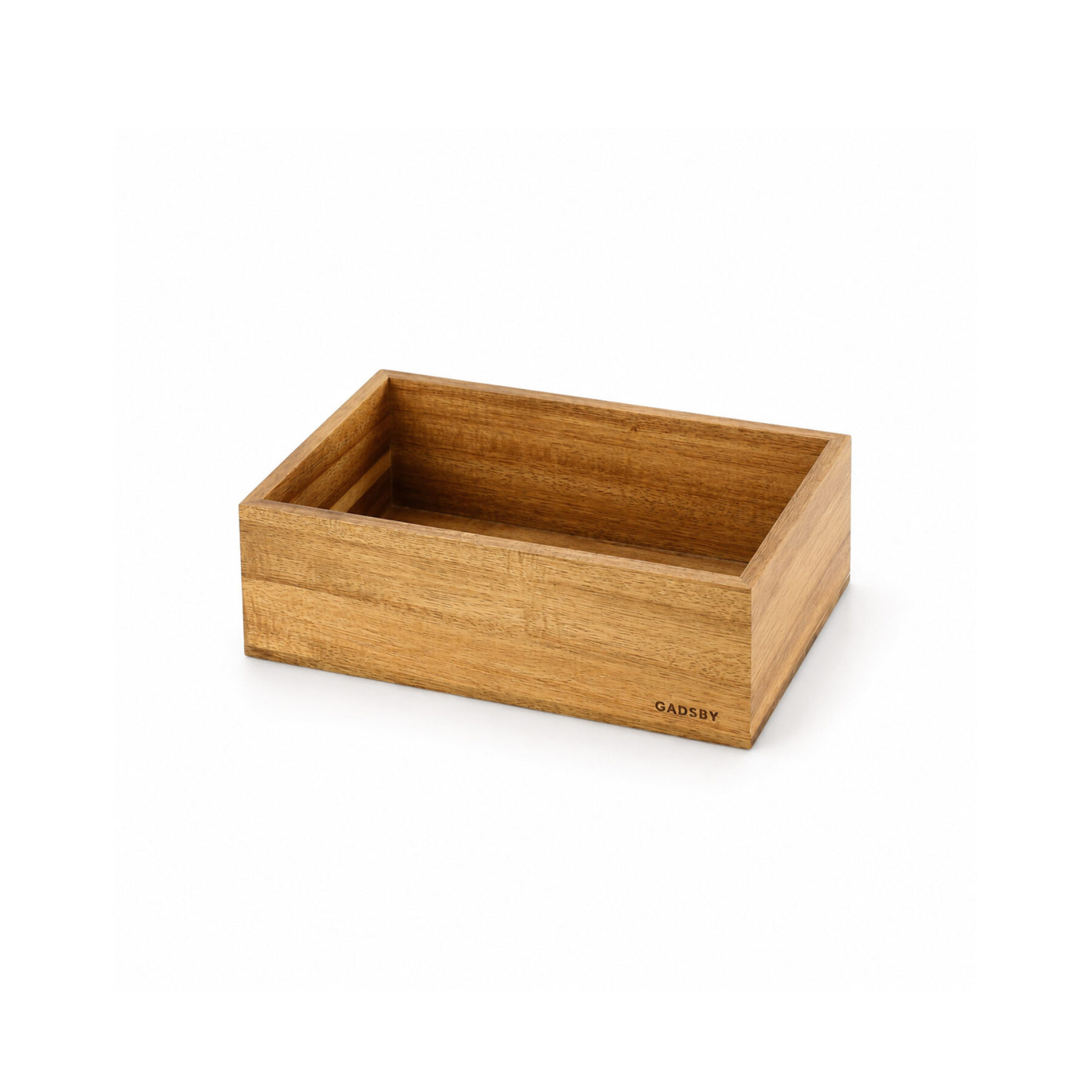 1/4 GN Acacia Wooden Crate