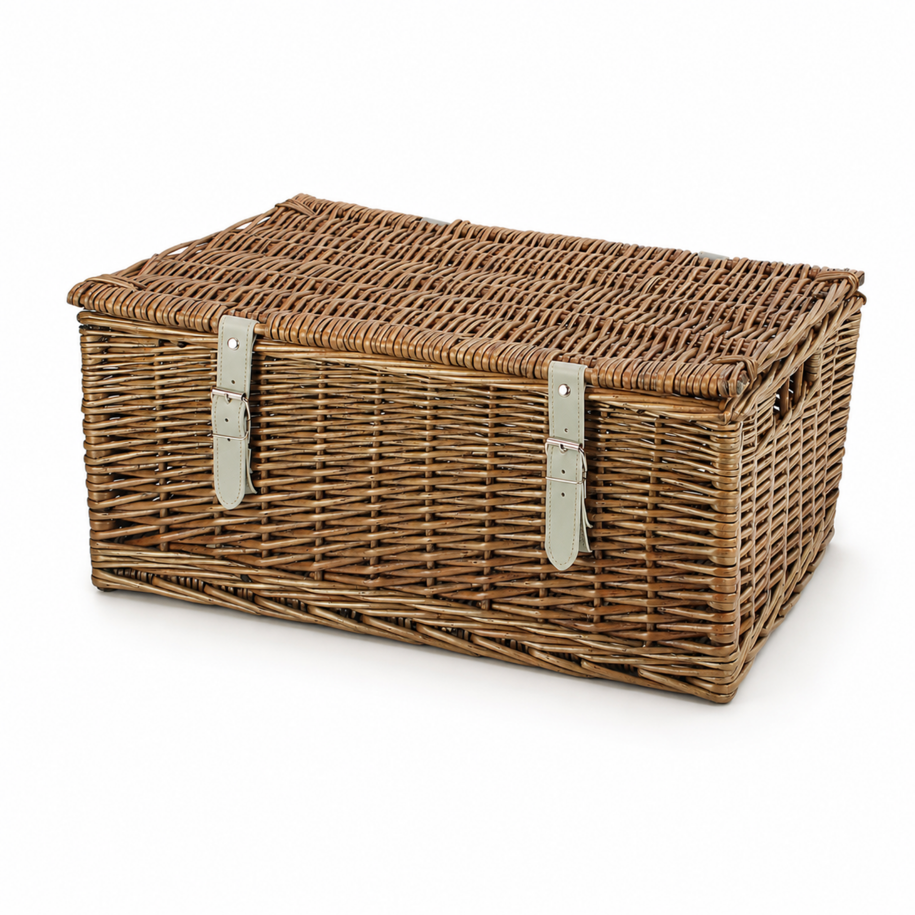 20 Inch Wicker Hamper Basket - Bronzed