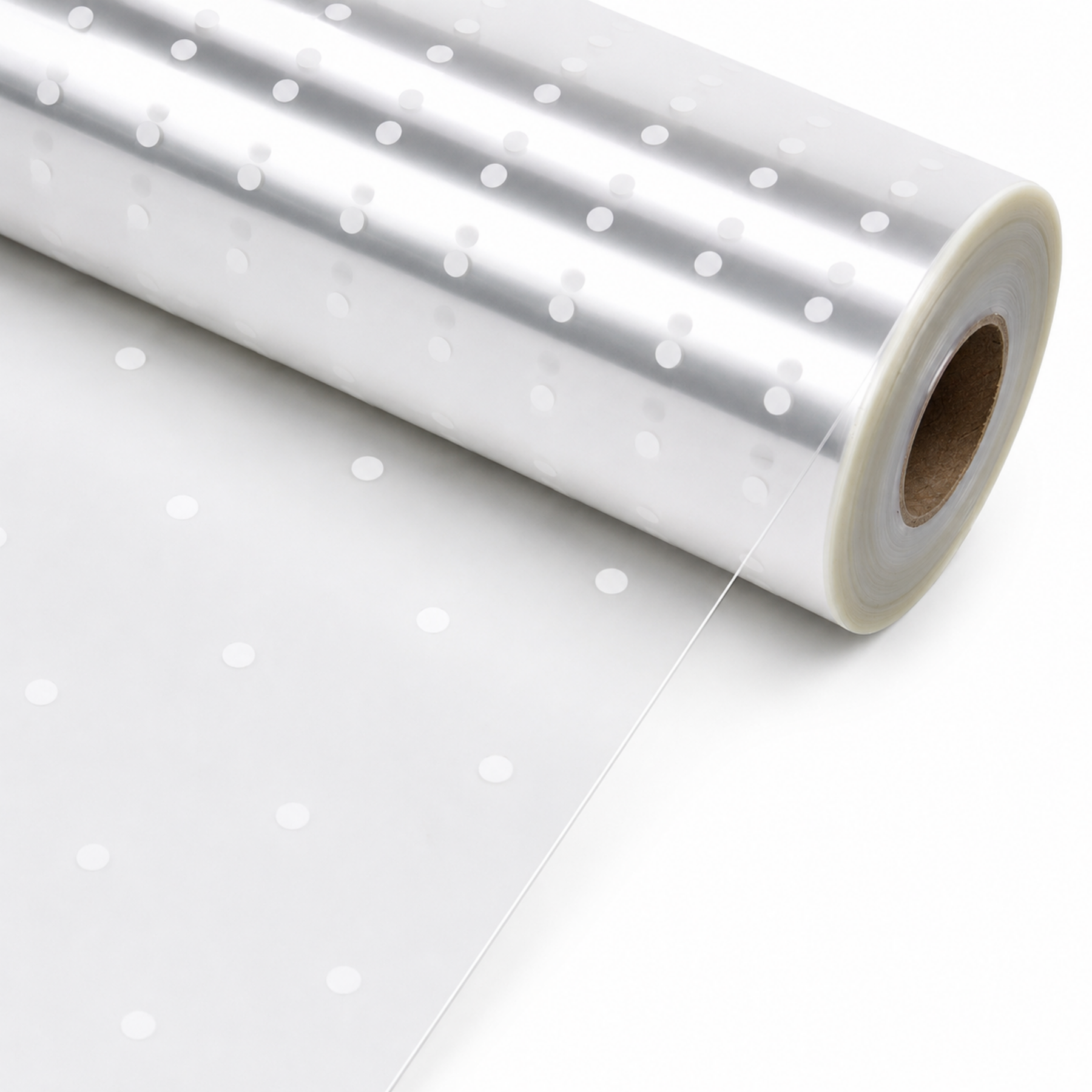 White Dot Cellophane Wrap - 100m