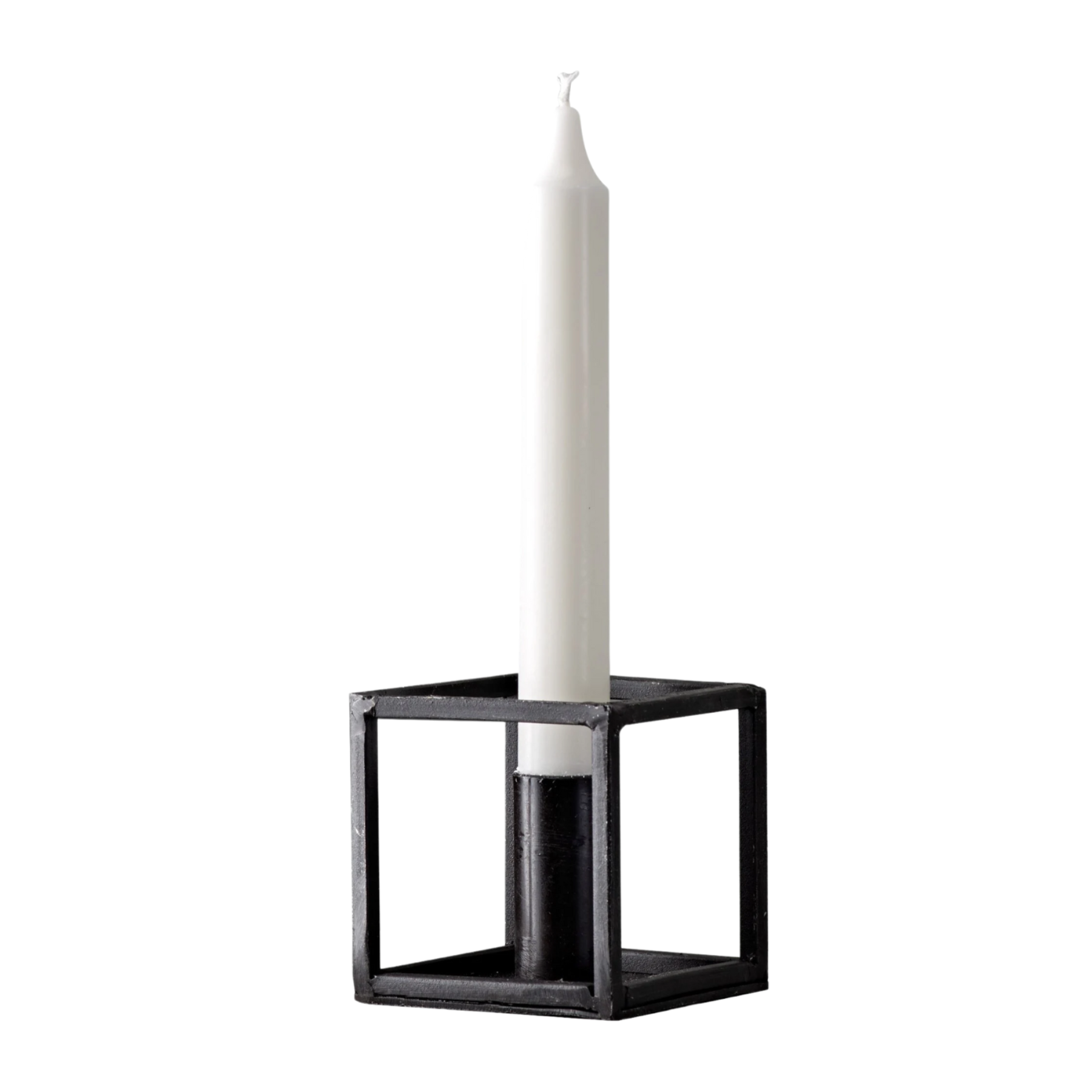 Black Iron Square Candle Stand