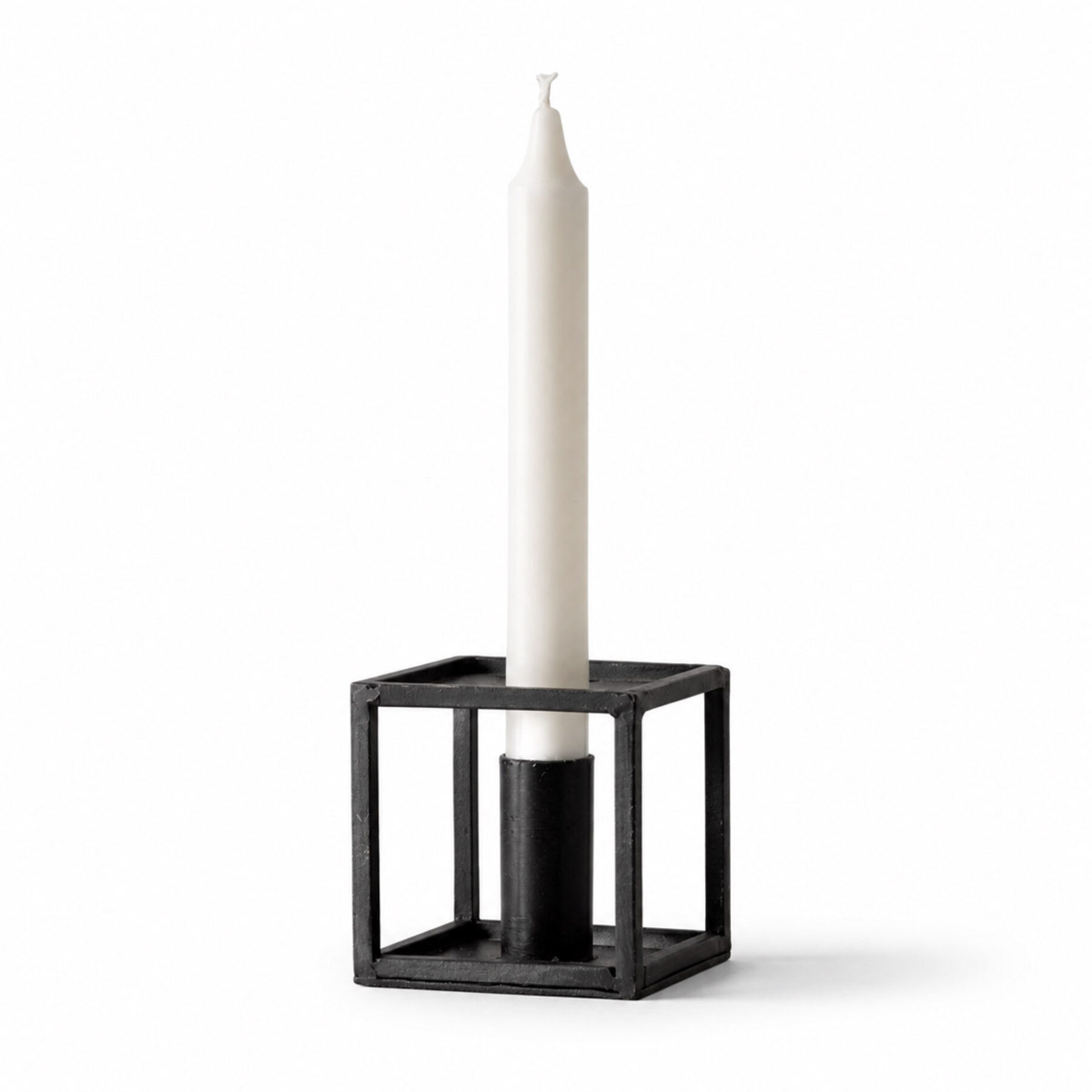 Black Iron Square Candle Stand