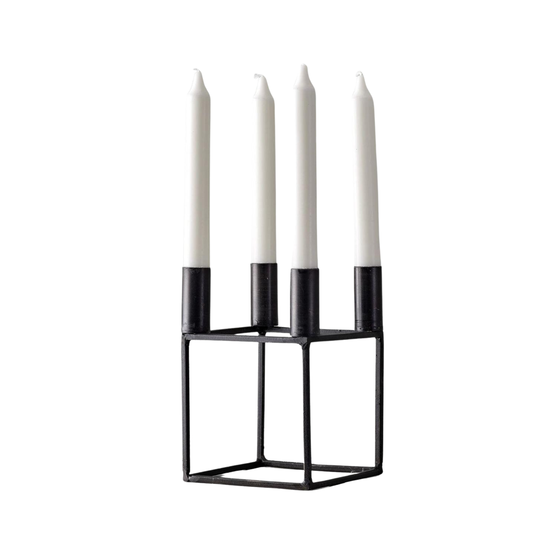 Large Black Iron Candle Stand