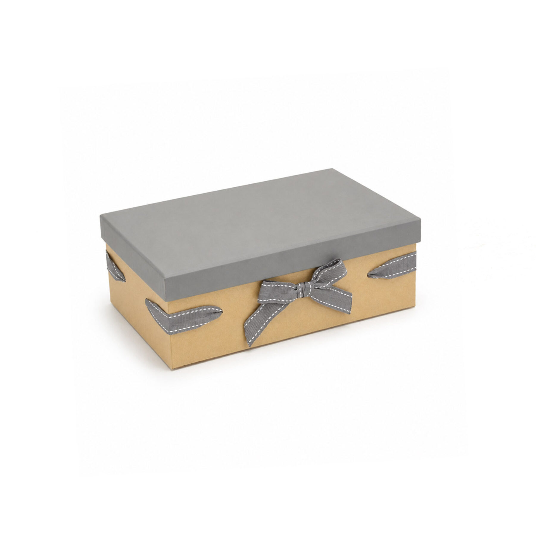 Small Card Hamper Box - Manilla & Grey