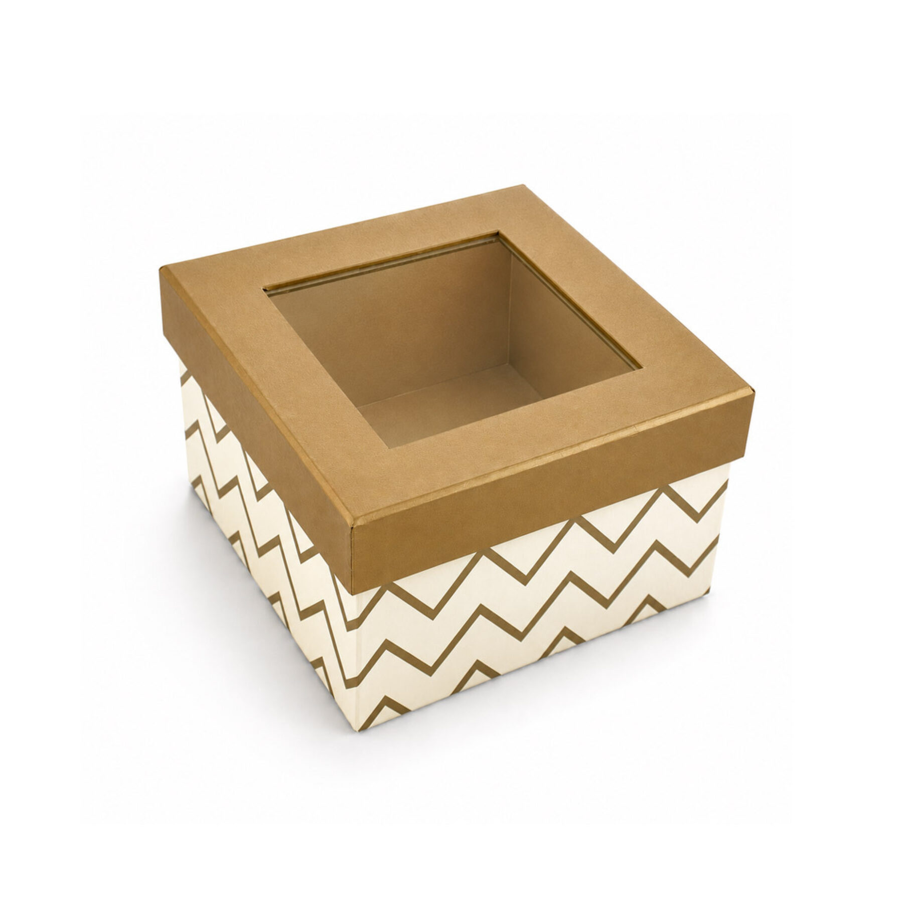 Small Hamper Box with Window - Gold