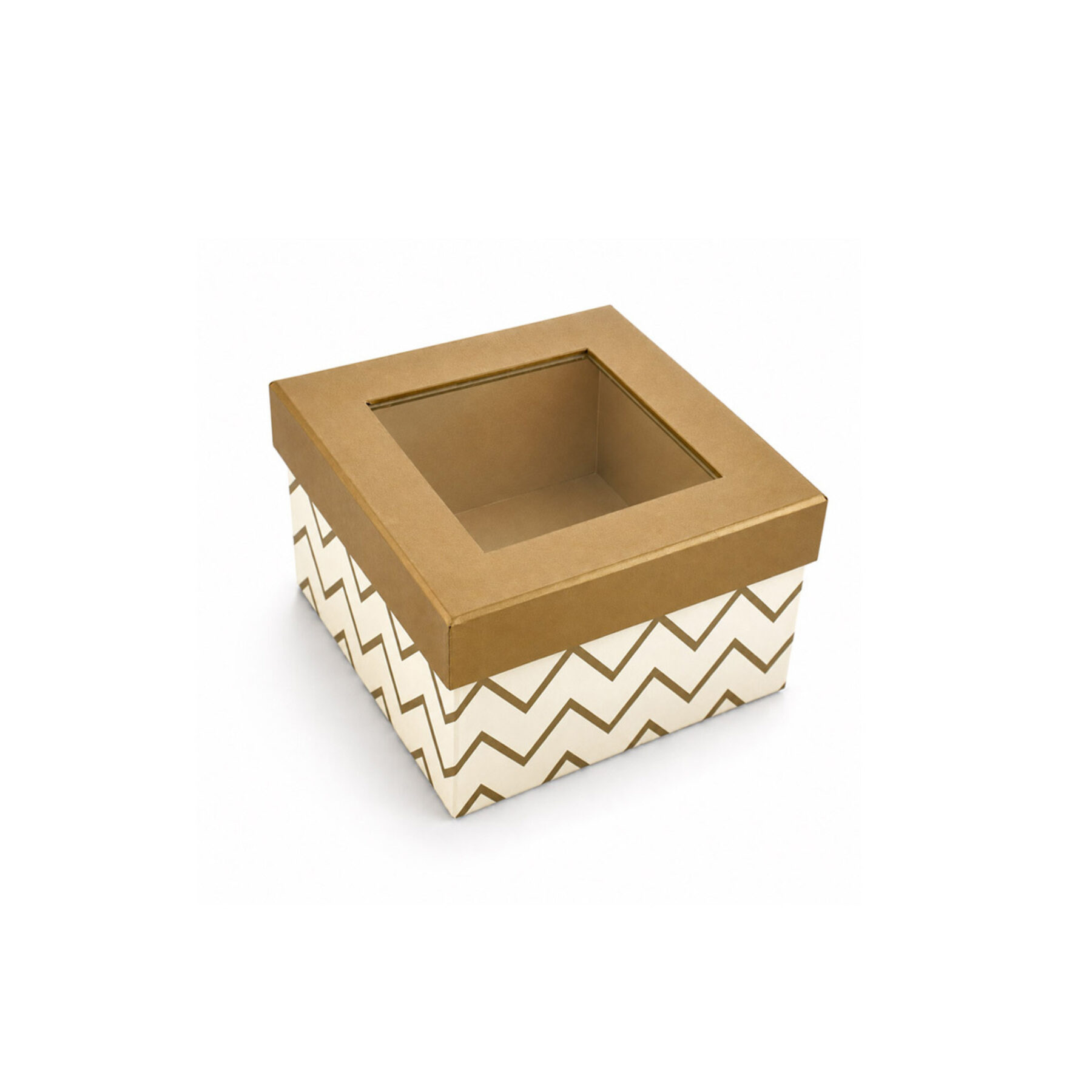 Small Hamper Box with Window - Gold