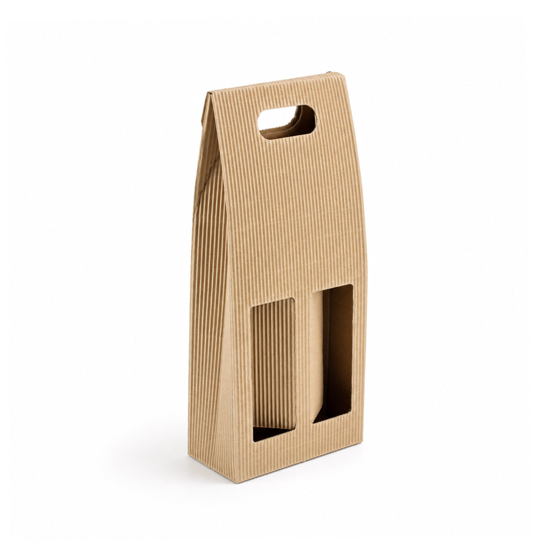 2 Wine Bottle Kraft Gift Box (10pcs)