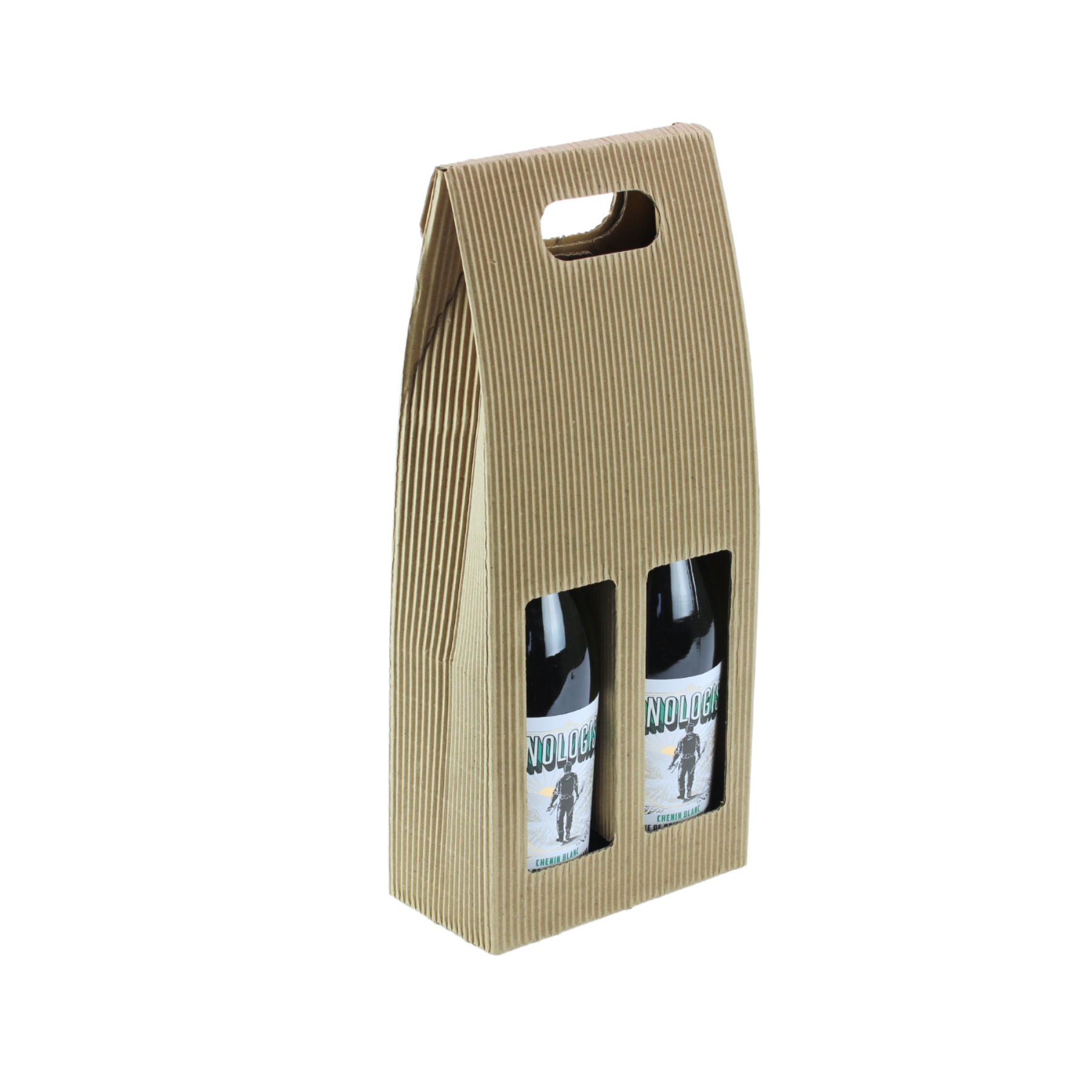 2 Wine Bottle Kraft Gift Box (10pcs)