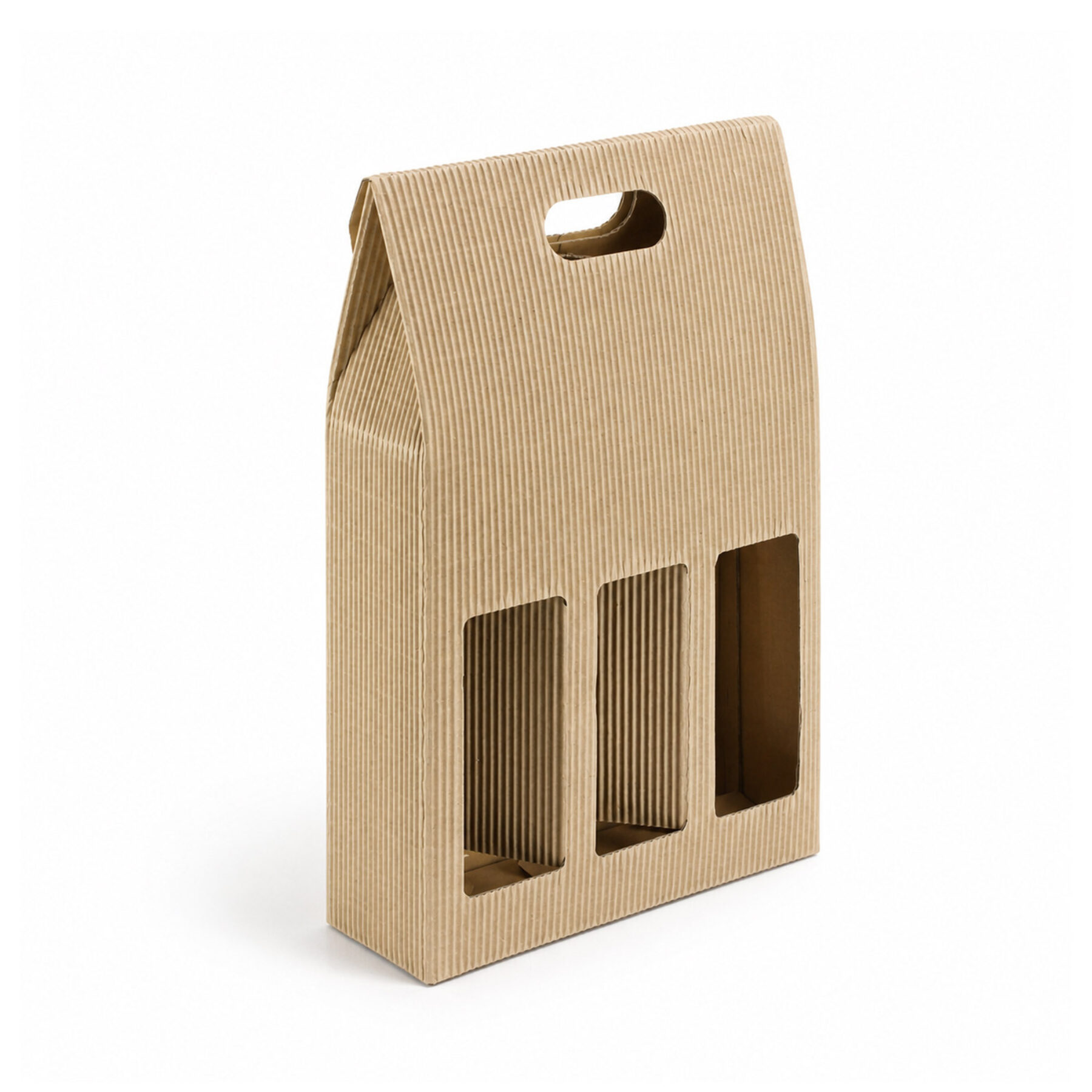 3 Wine Bottle Kraft Gift Box (10pcs)