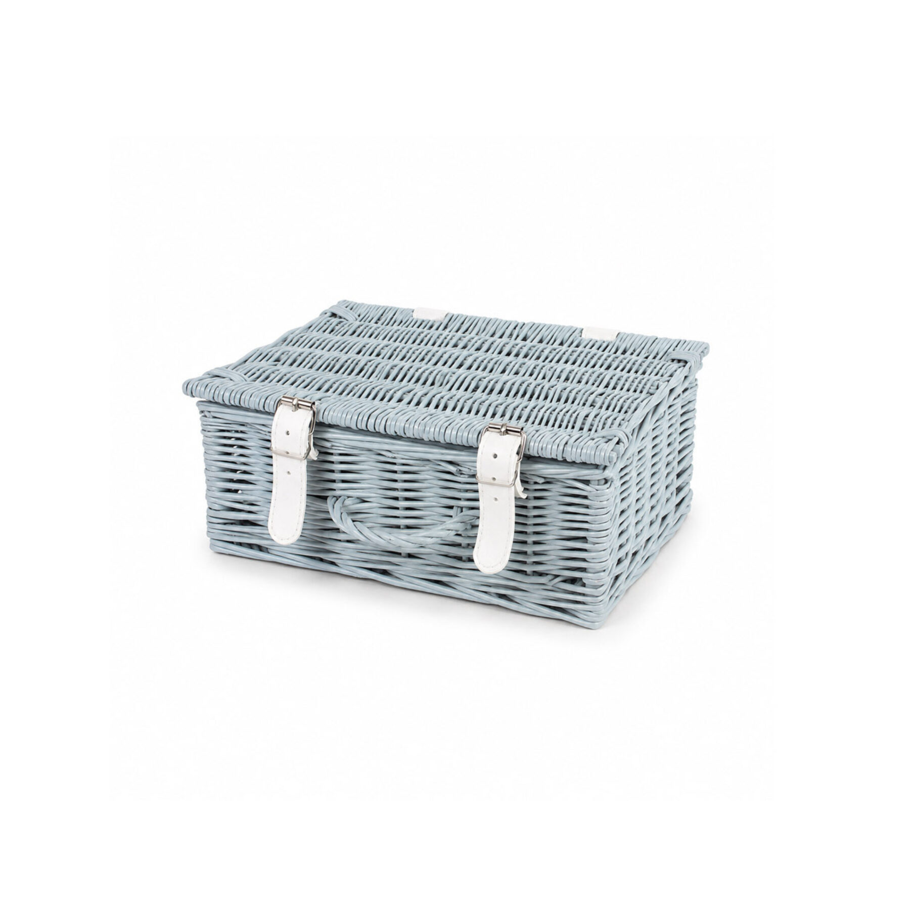 10 Inch Wicker Hamper Basket - Light Grey