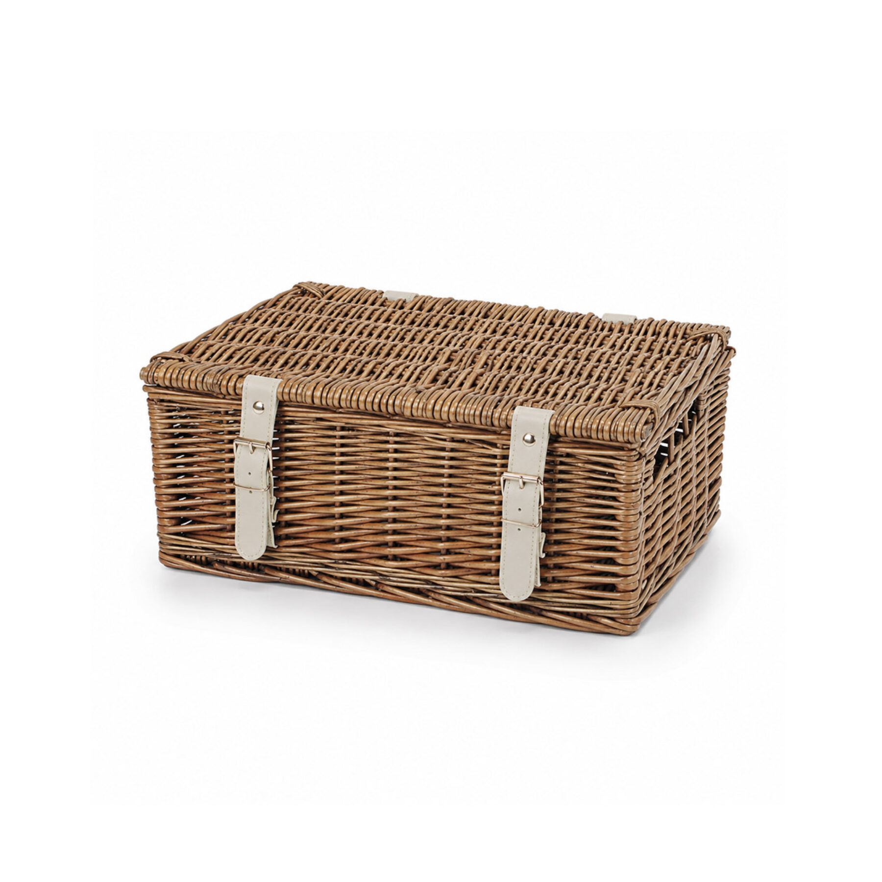 12 Inch Wicker Hamper Basket - Bronzed