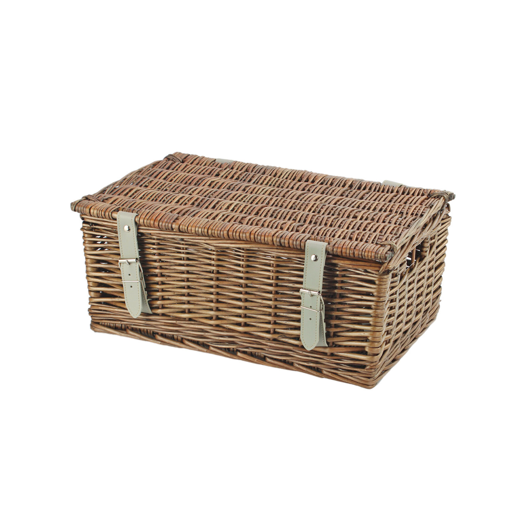 16 Inch Wicker Hamper Basket - Bronzed