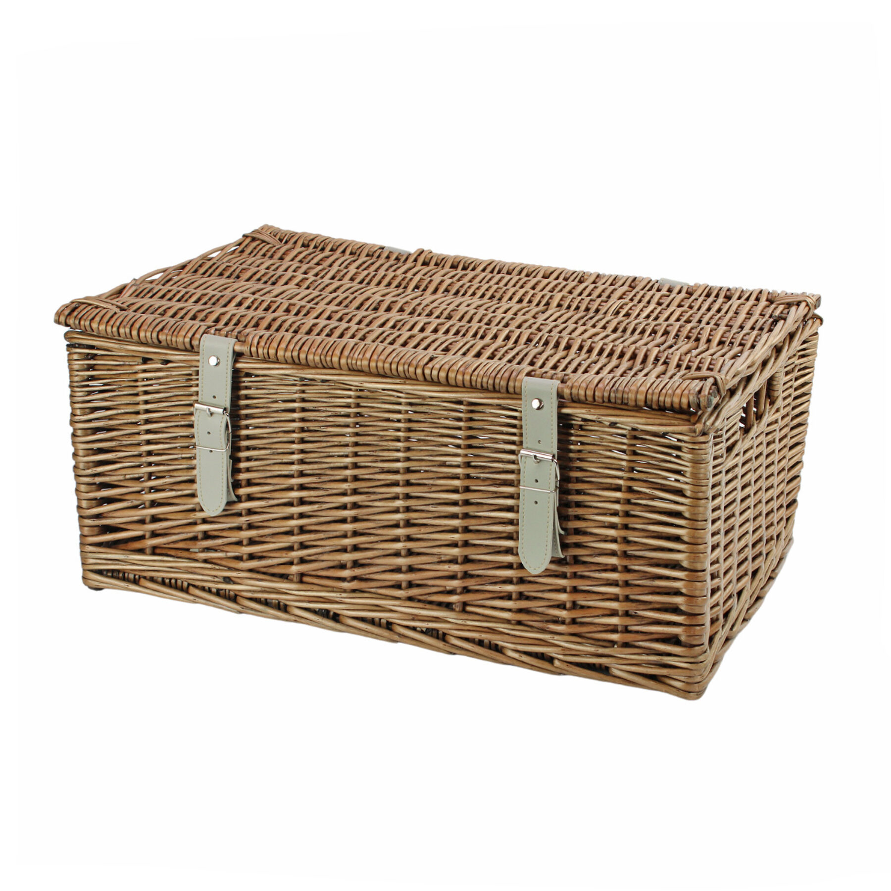 20 Inch Wicker Hamper Basket - Bronzed