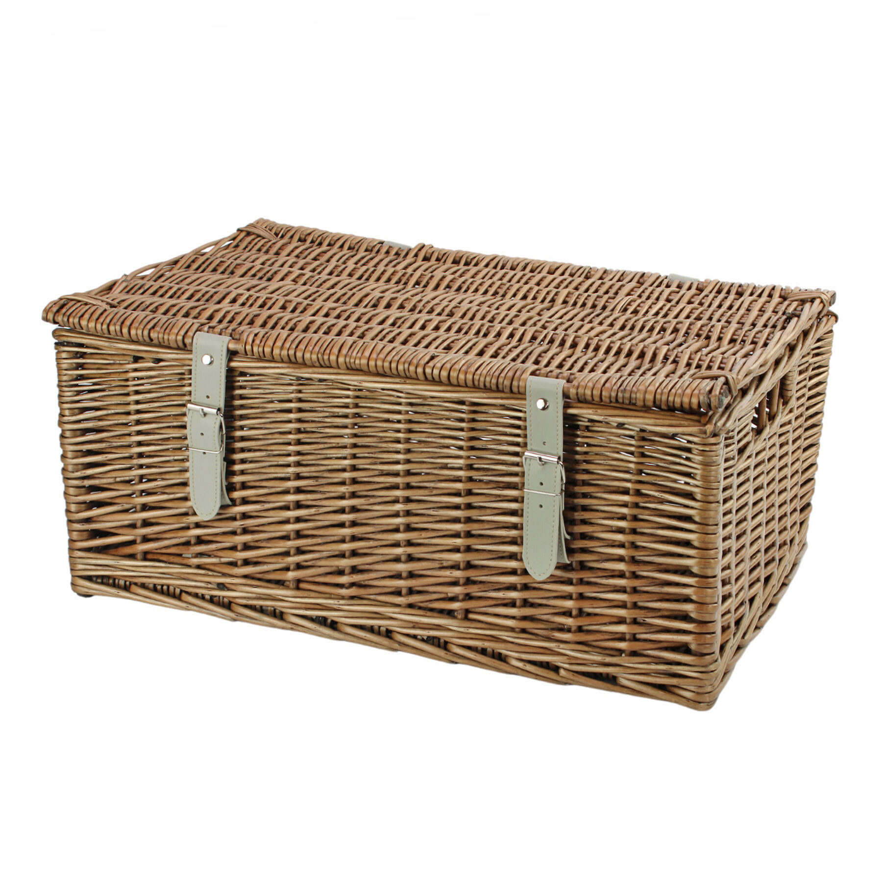 22 Inch Wicker Hamper Basket - Bronzed