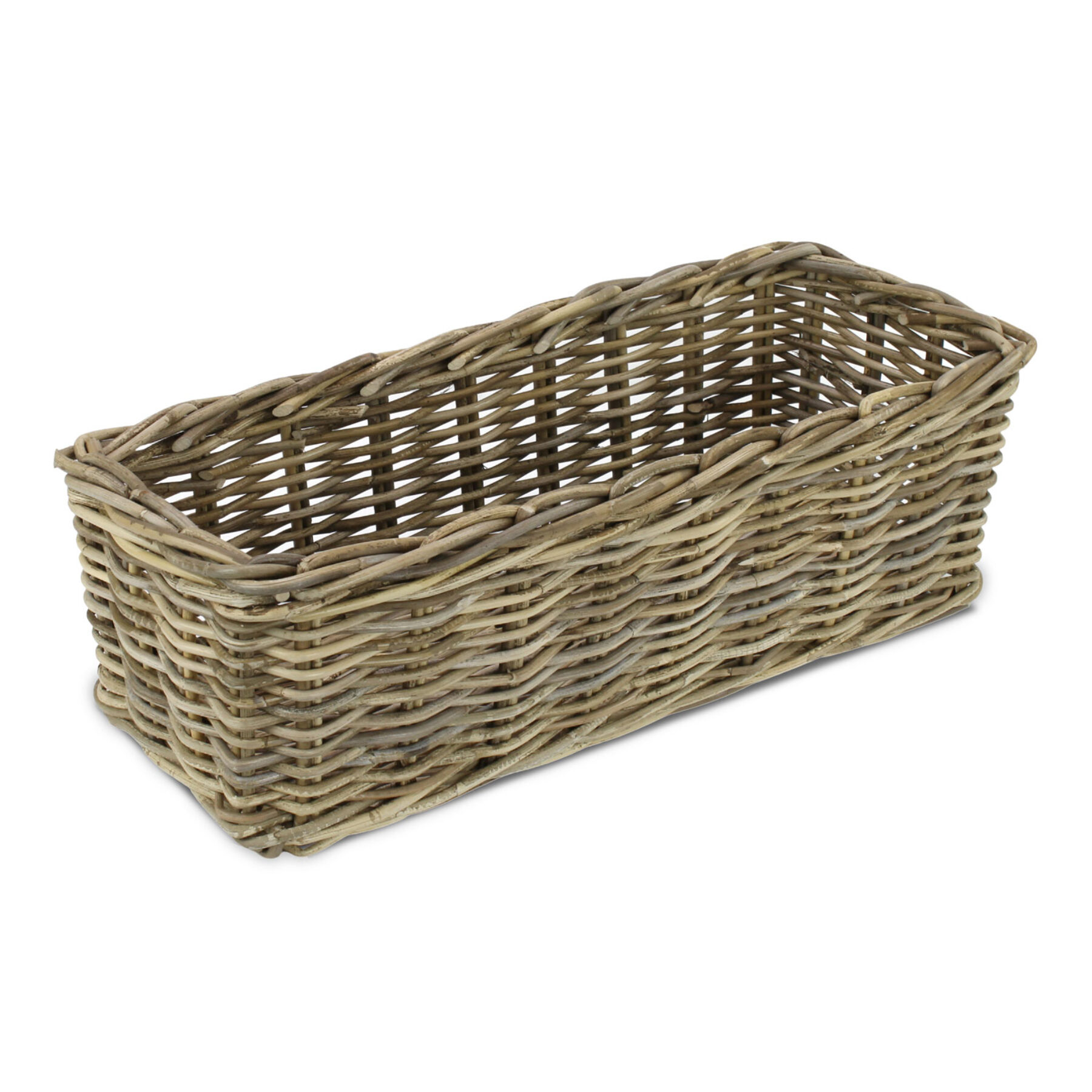 Deep Kubu Rattan Rectangular Storage Basket