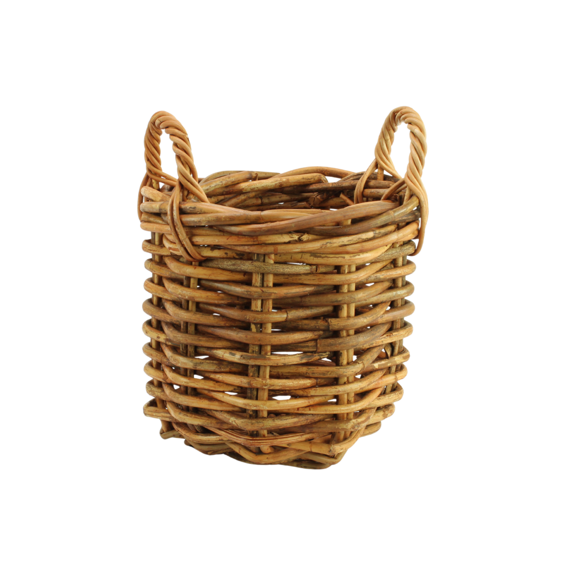 Medium Round Brown Kubu Rattan Basket