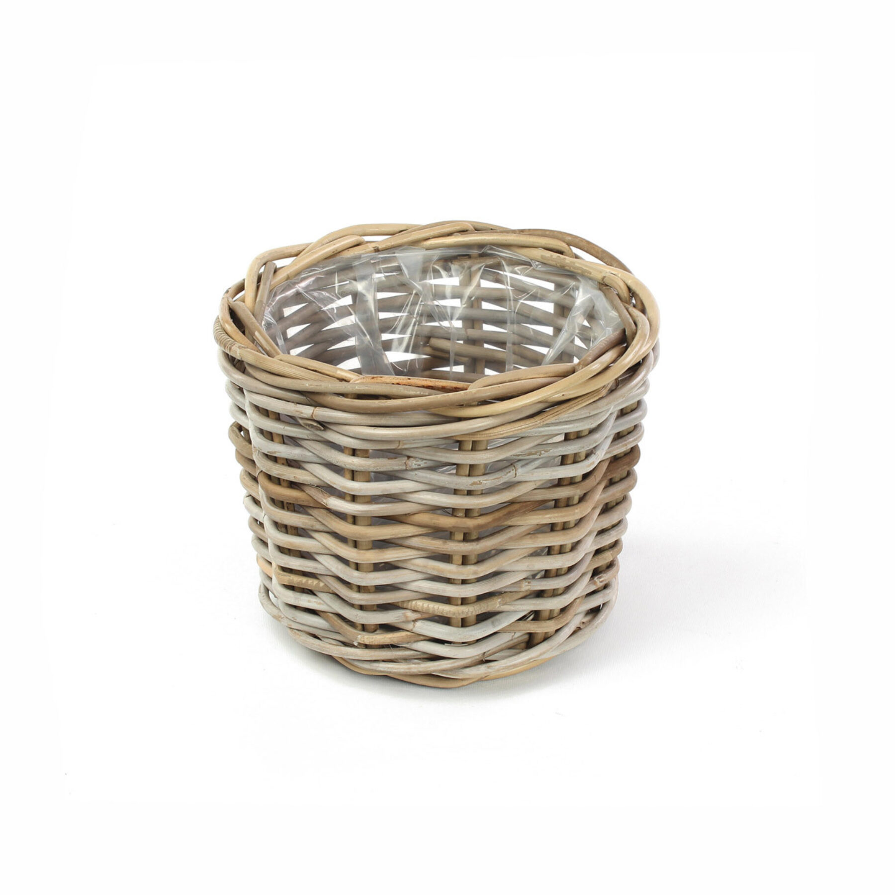 Kubu Rattan Round Lined Planter
