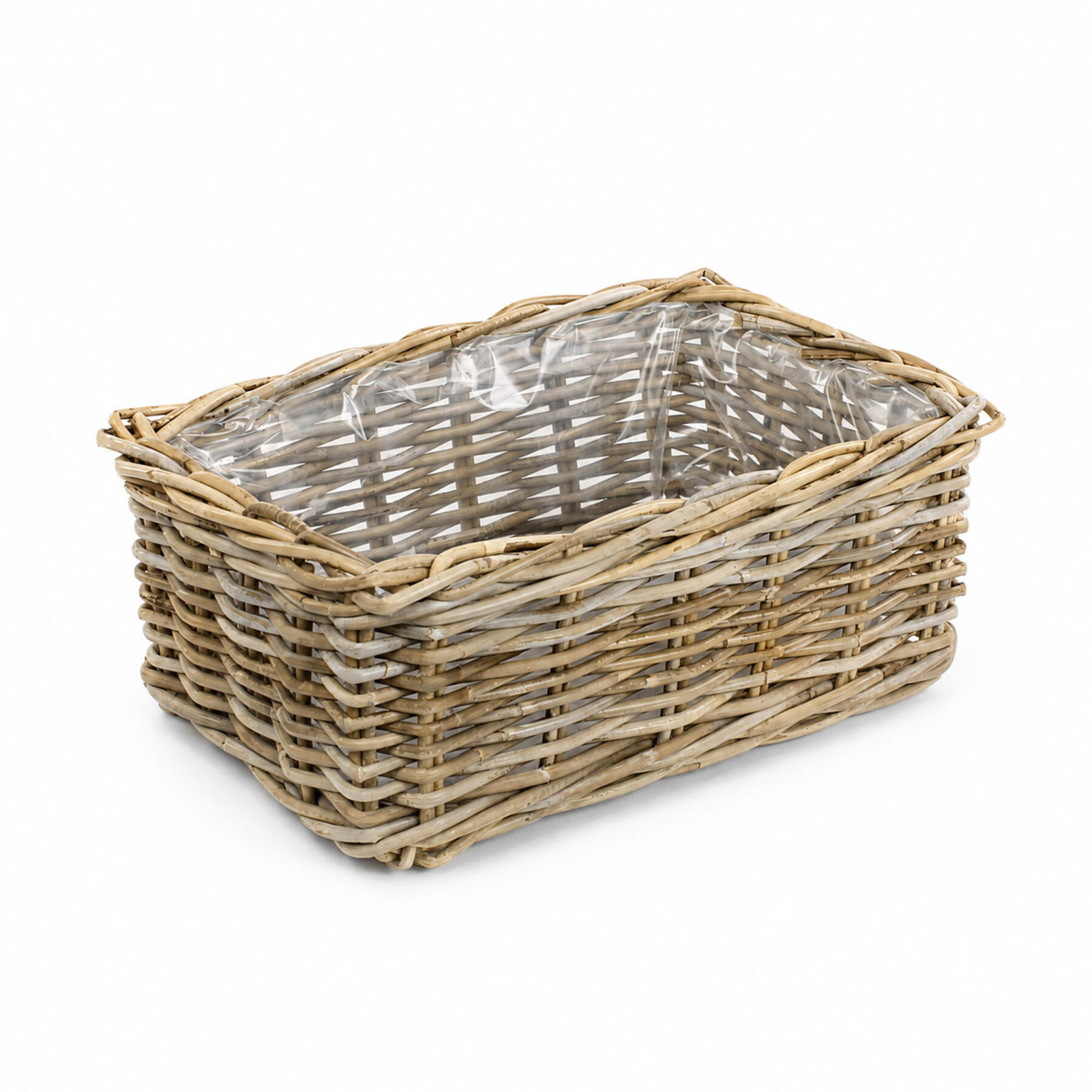 Kubu Rattan Rectangular Lined Planter