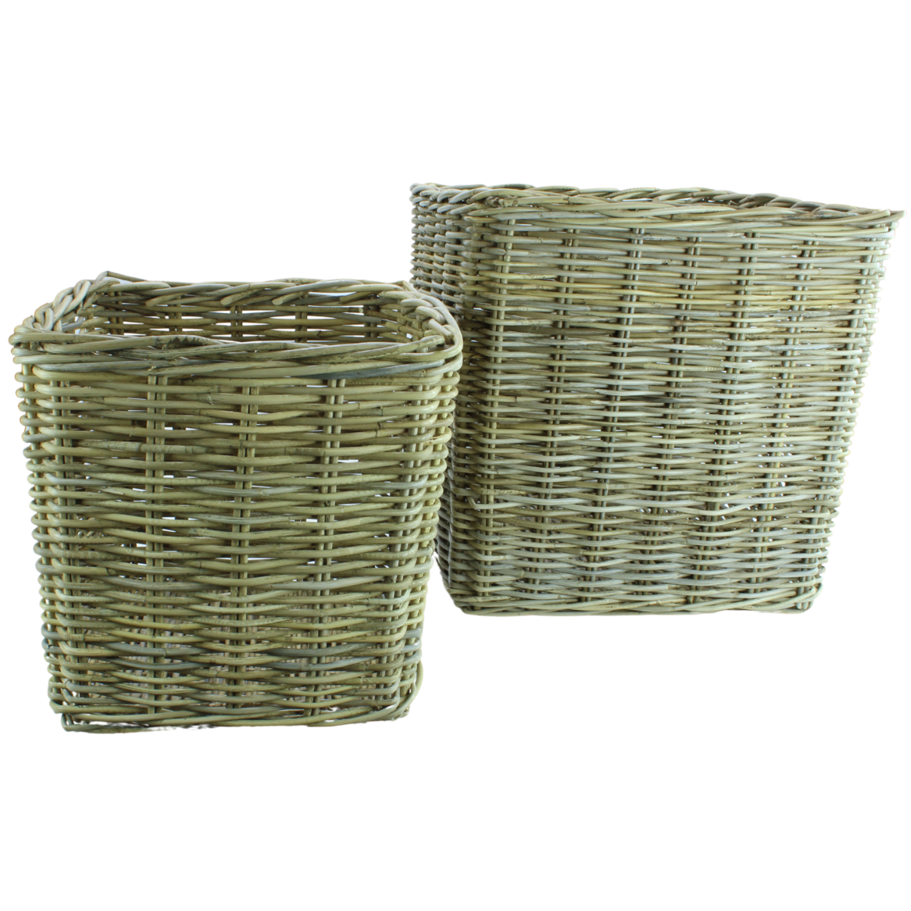 Kubu Rattan Square Storage Basket - Set of 2
