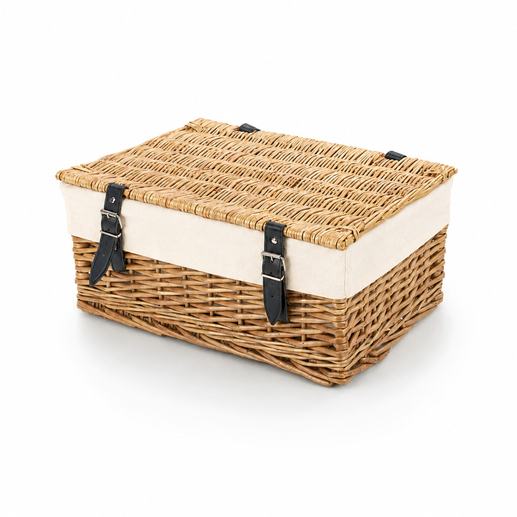 16 Inch Wicker Hamper Basket & Liner