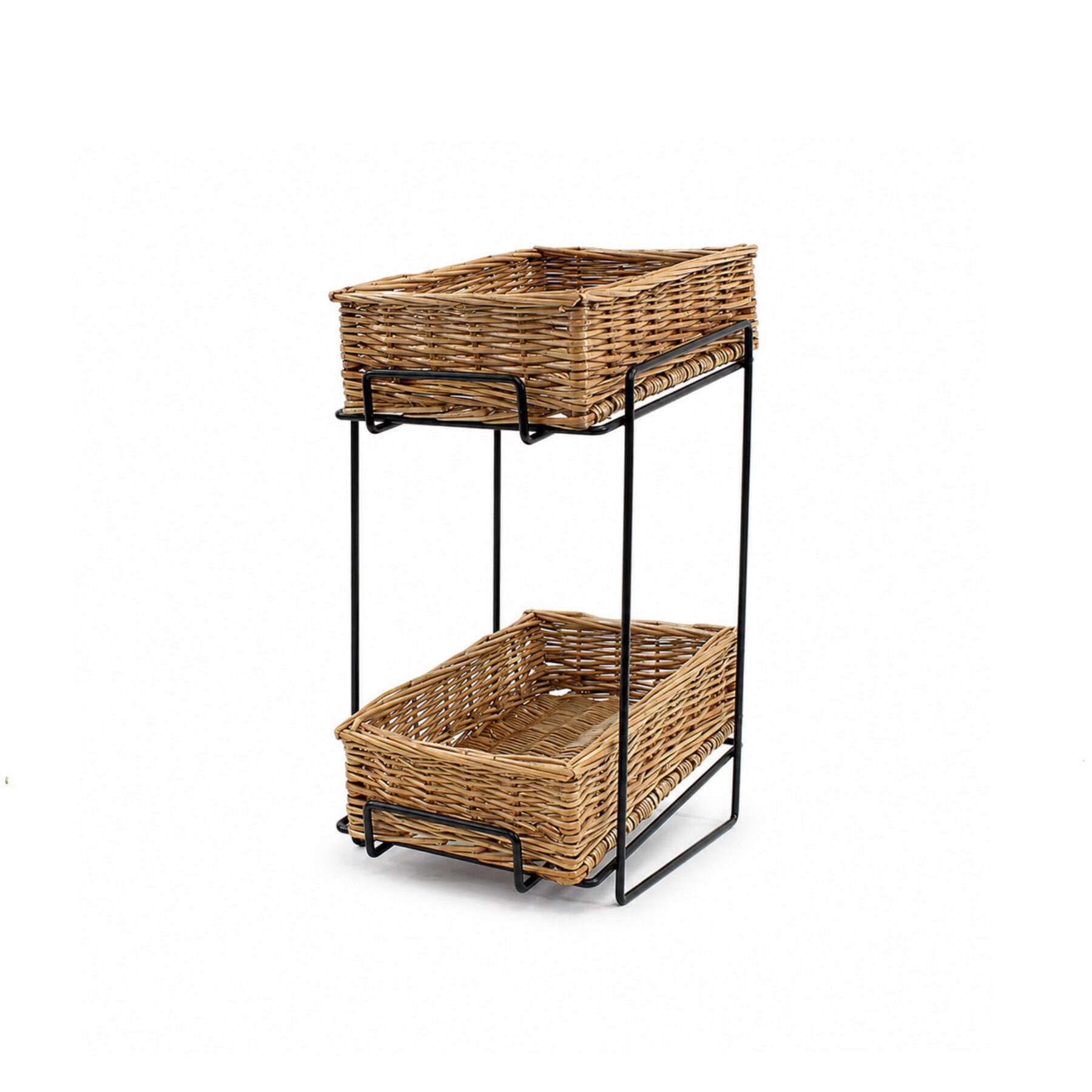 Narrow 2 Tier Wire Display Stand - Set 1