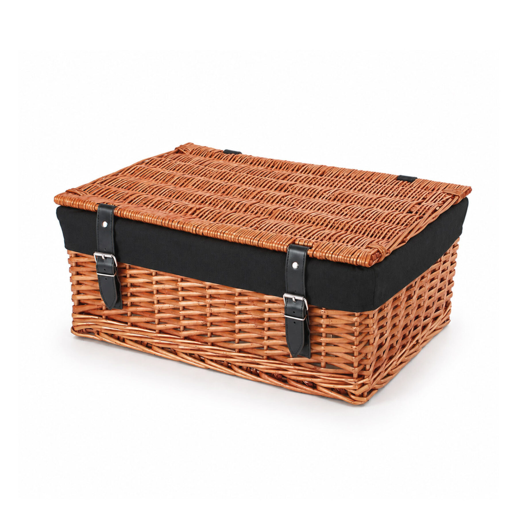 18 Inch Split Willow Hamper & Black Liner