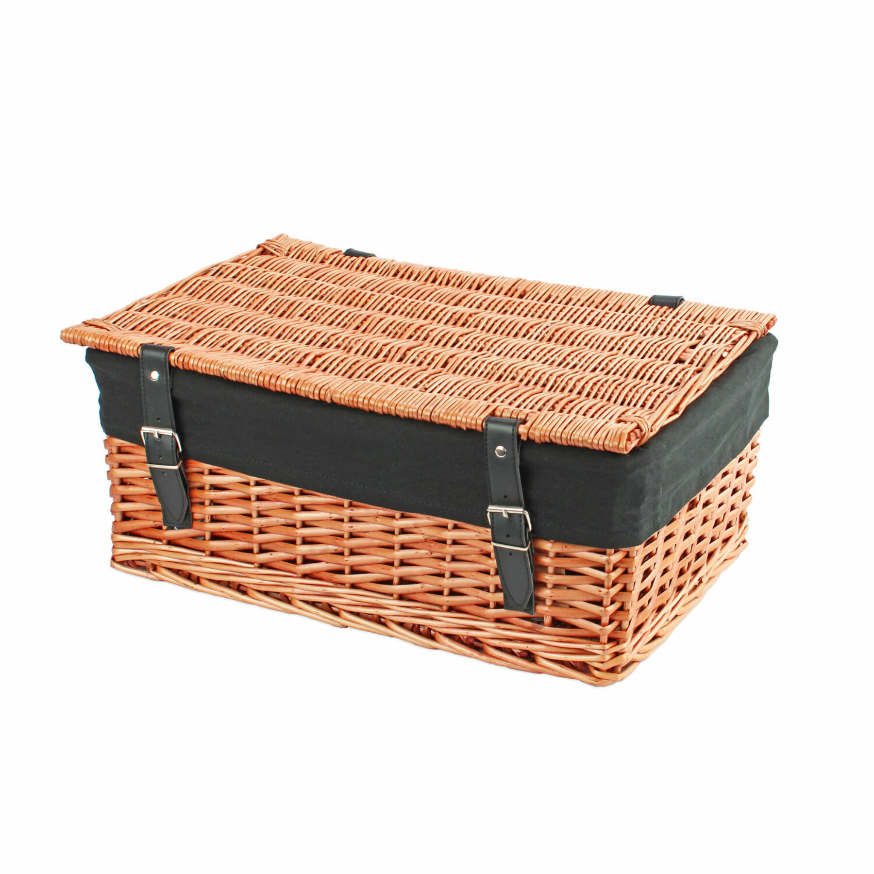 18 Inch Split Willow Hamper & Black Liner