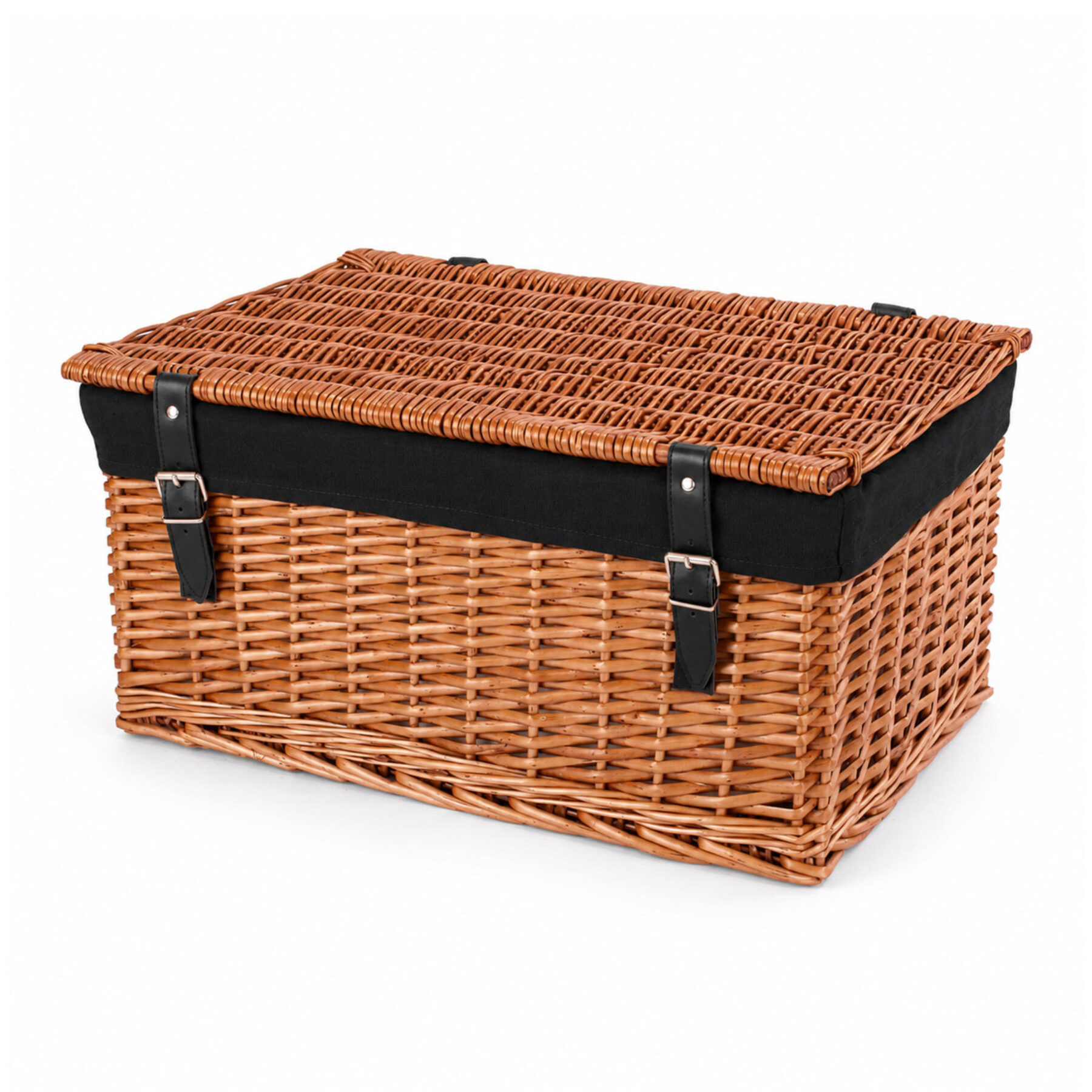20 Inch Split Willow Hamper & Black Liner