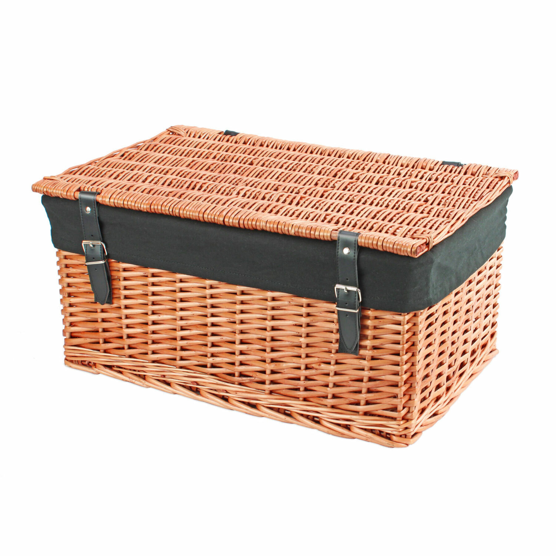 20 Inch Split Willow Hamper & Black Liner