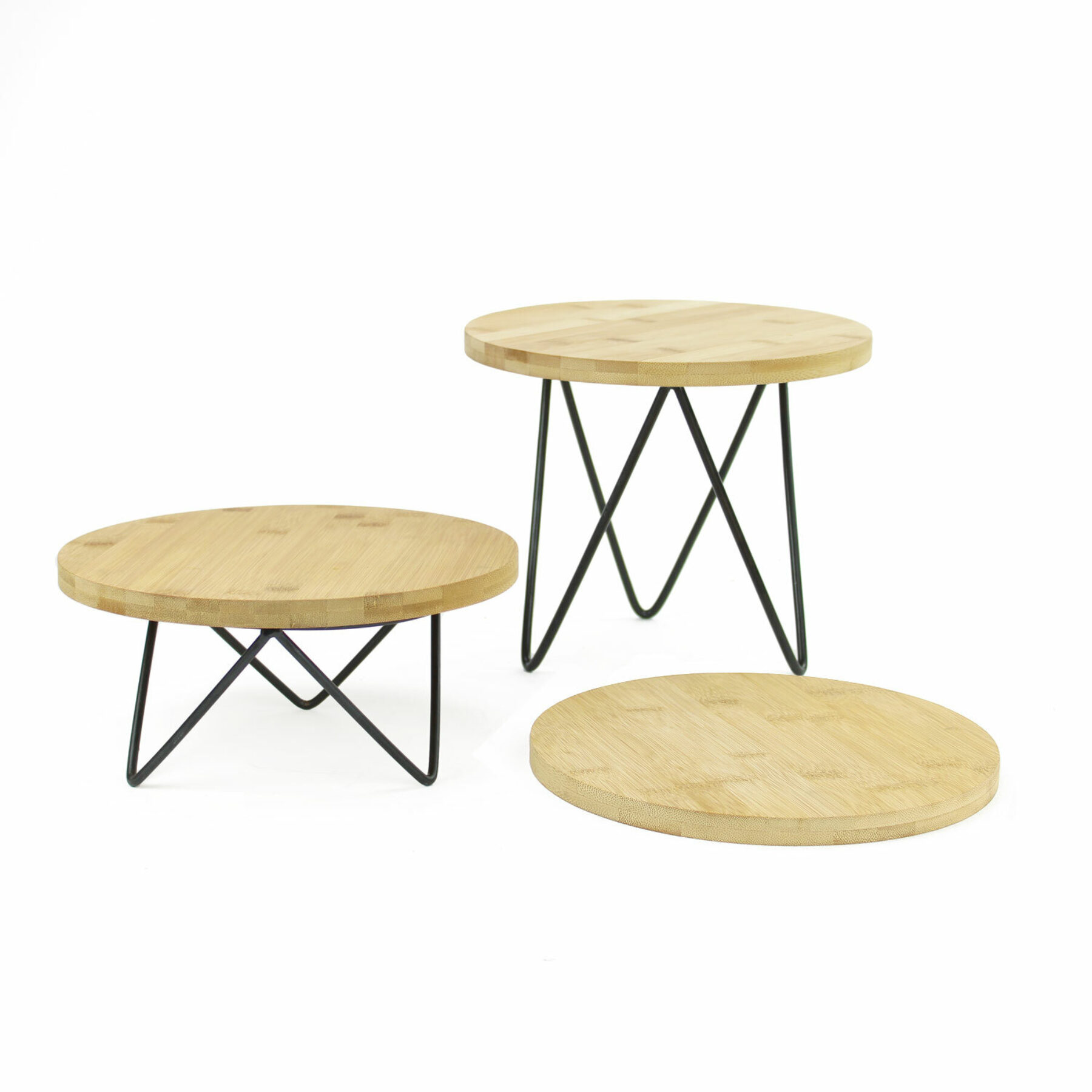 Metal Tripod Display Riser Set - Bamboo Boards