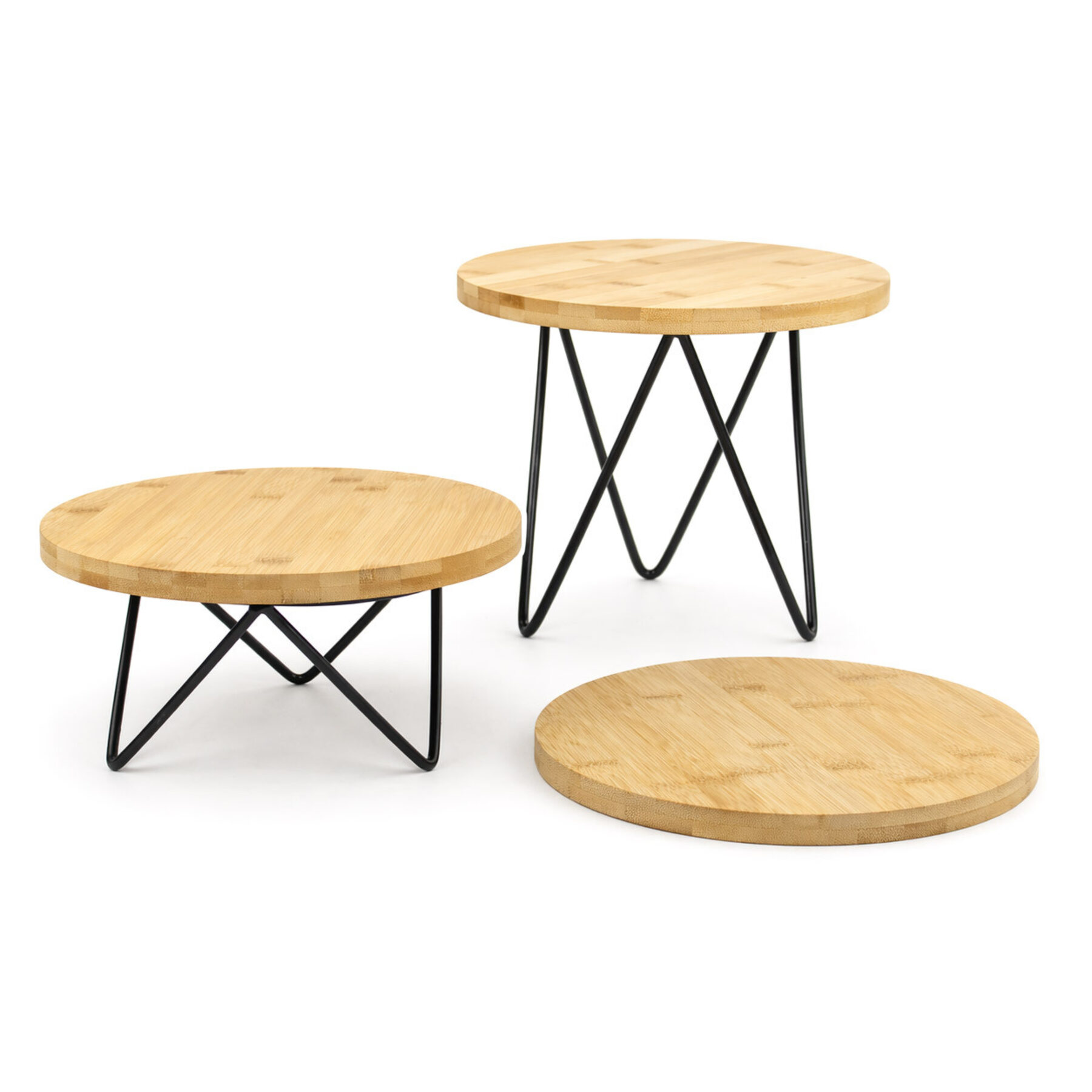 Metal Tripod Display Riser Set - Bamboo Boards