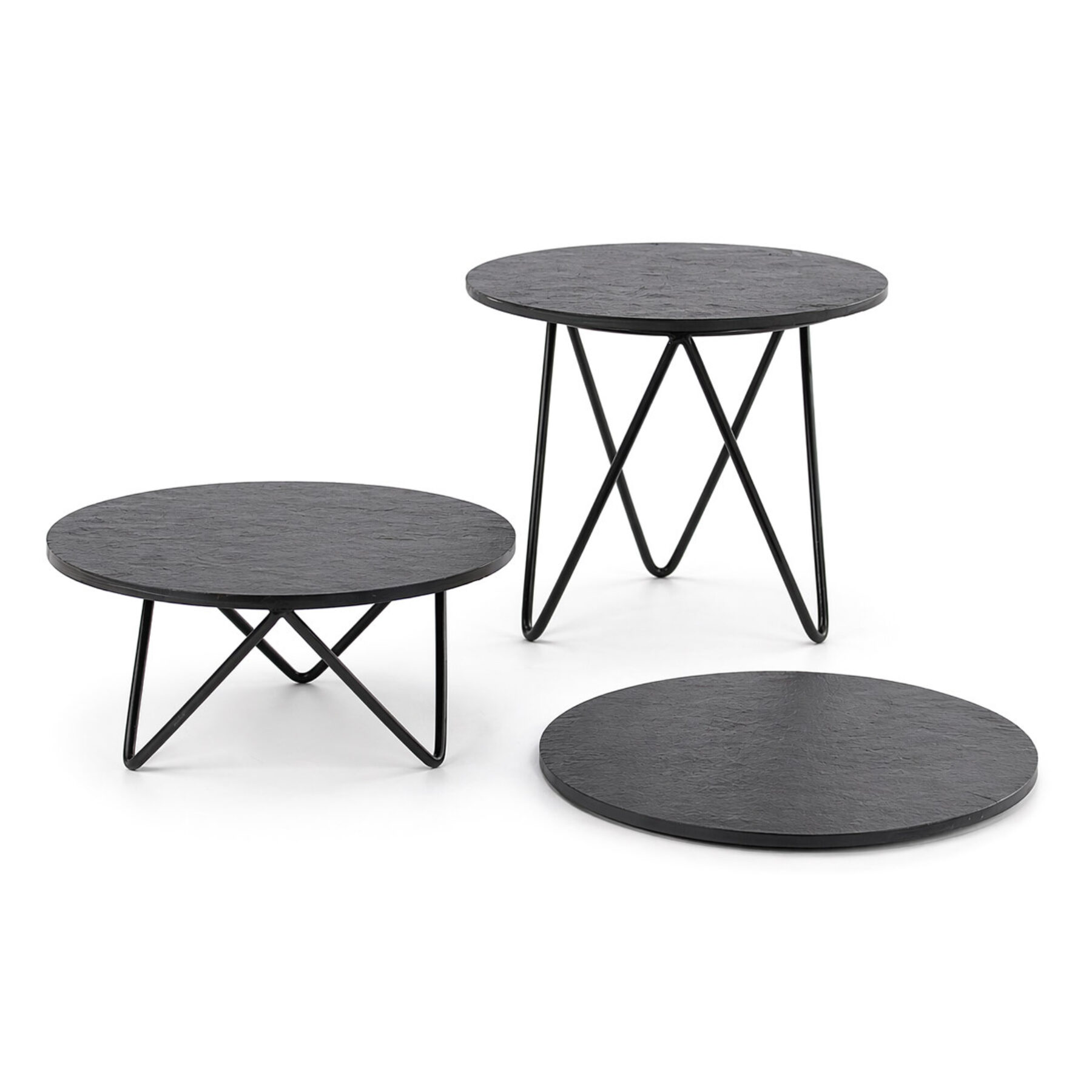 Metal Tripod Display Riser Set - Slate Boards