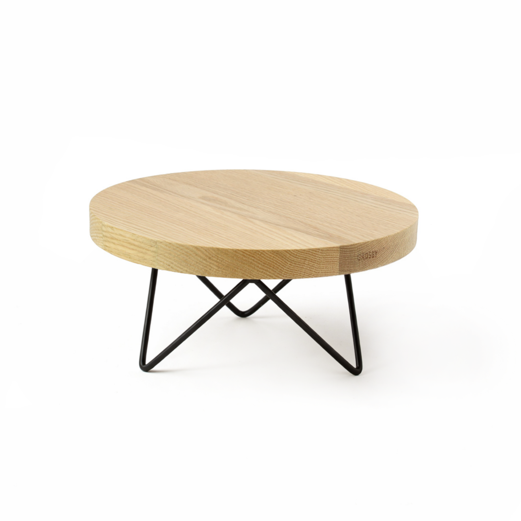 Metal Tripod Display Riser - Oak Board