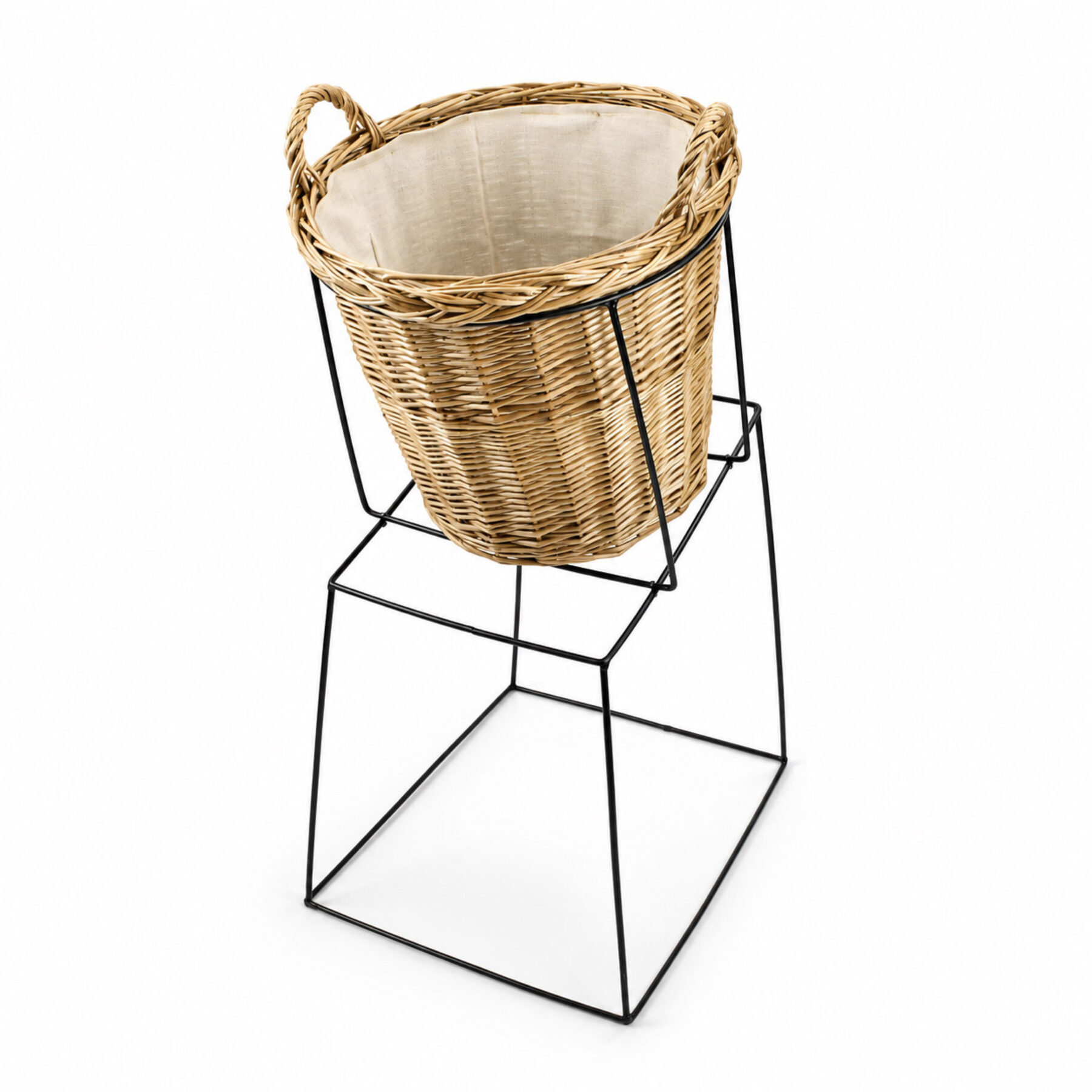 Metal Display Stand with Basket