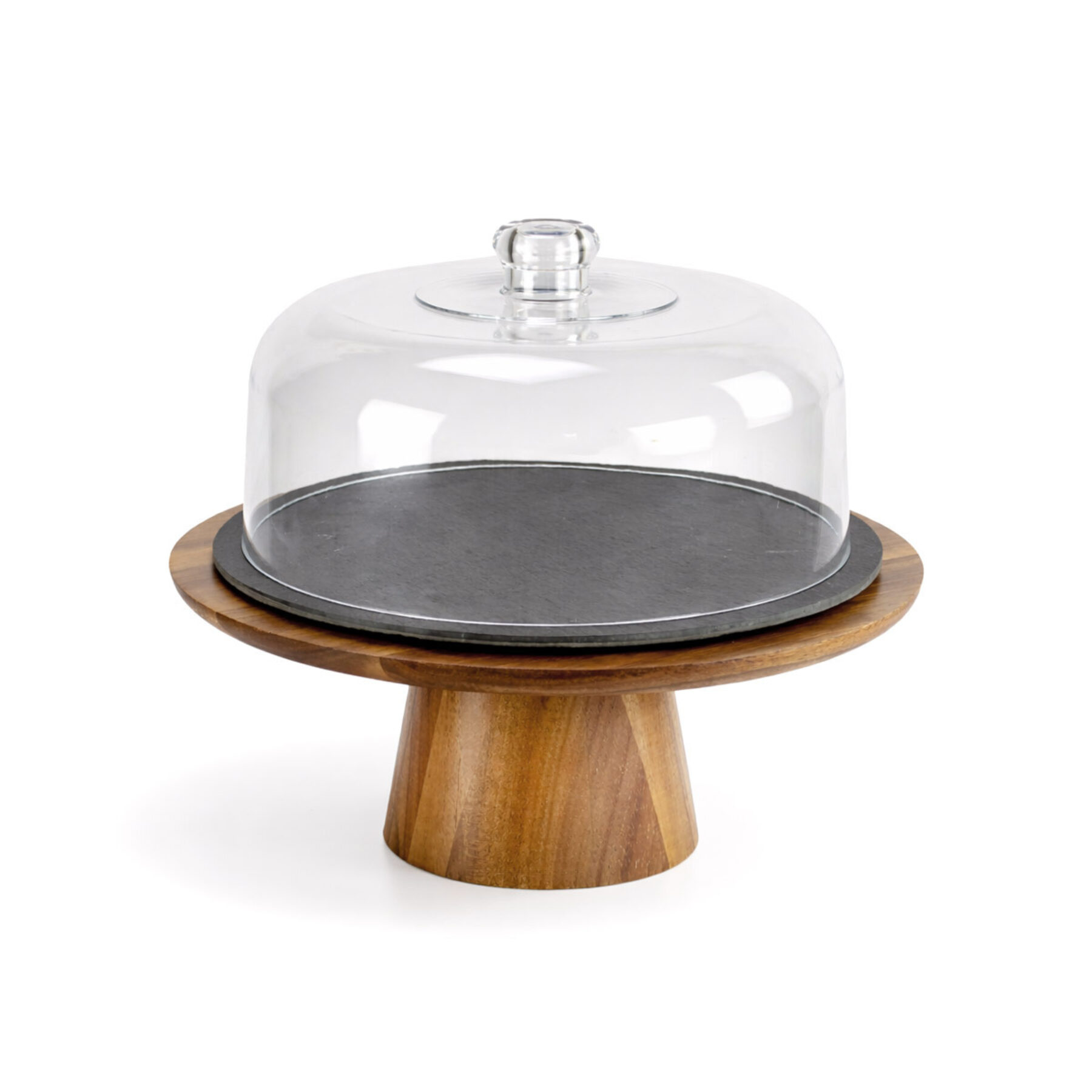 Acacia Cake Stand & Lid - Set 2