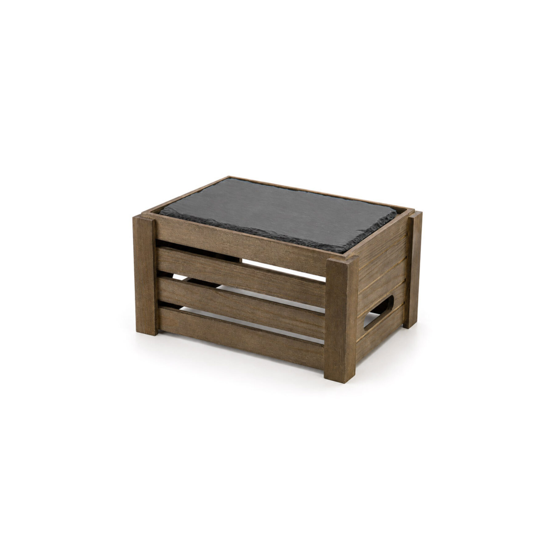 1/4 GN Olive Grey Riser with Slate Board
