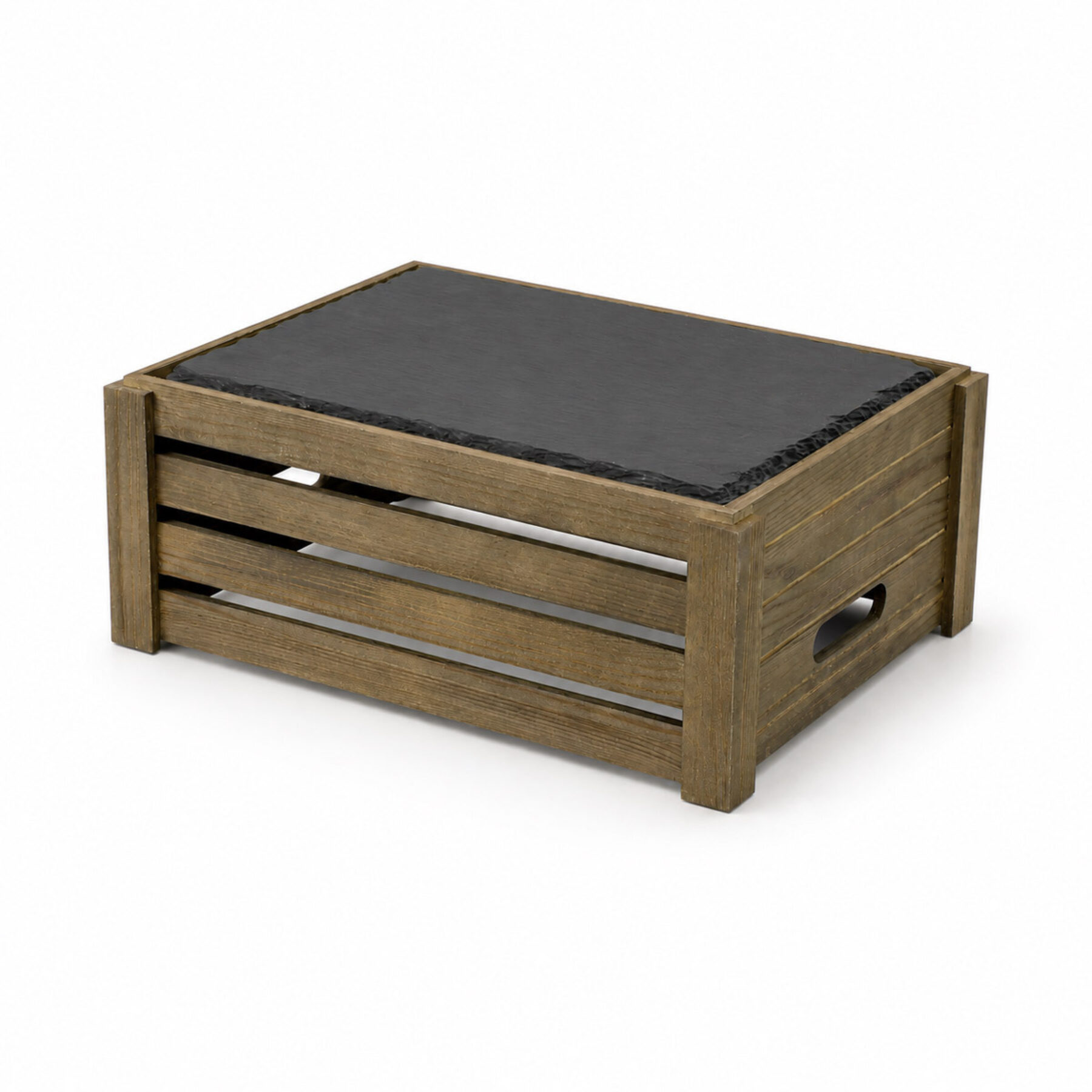 1/2 GN Olive Grey Riser with Slate Board