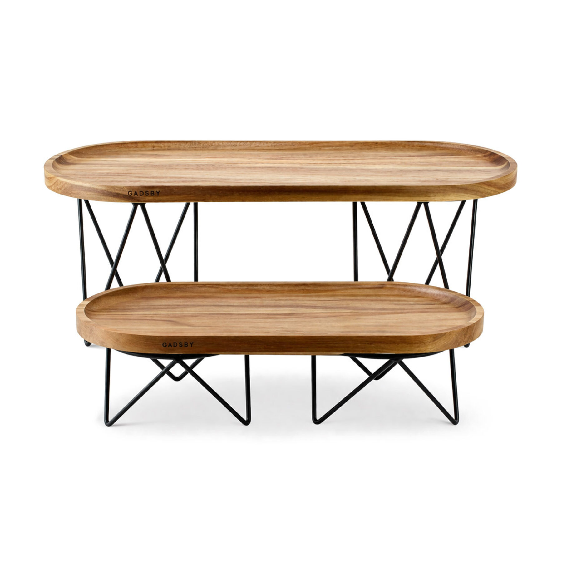 Acacia Wood Serving Boards & Risers - Set 2