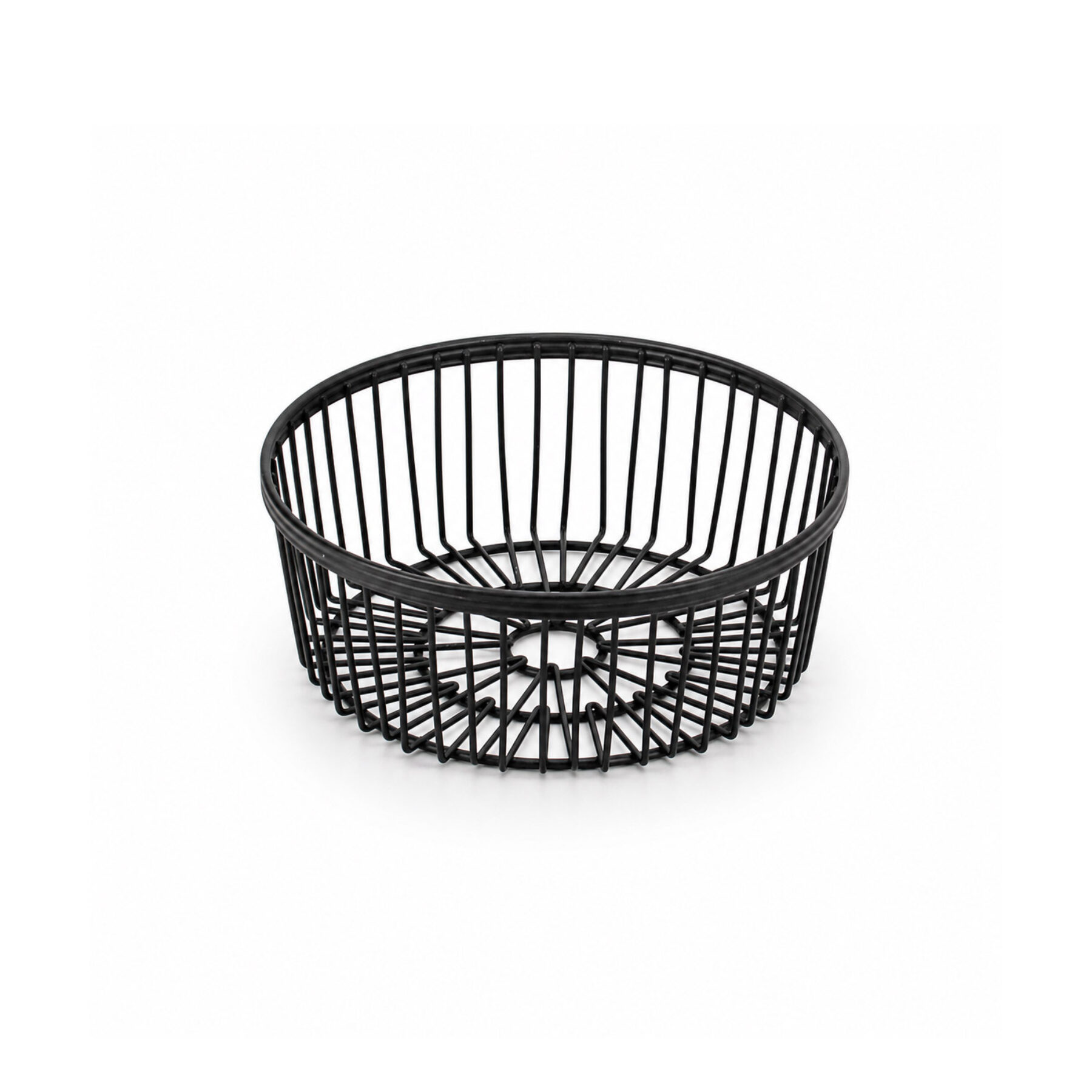Black Round Metal Basket