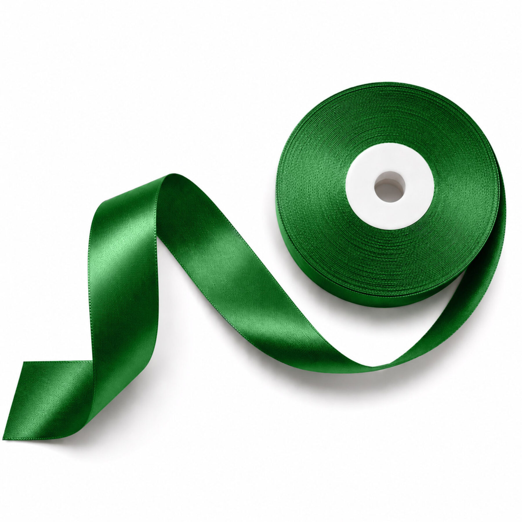 Green Double-Faced Satin Ribbon - 25m