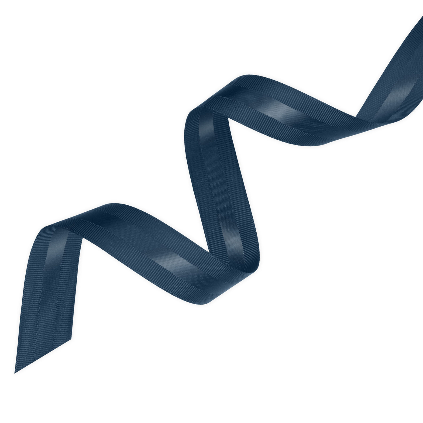 Navy Satin & Grosgrain Ribbon - 25m