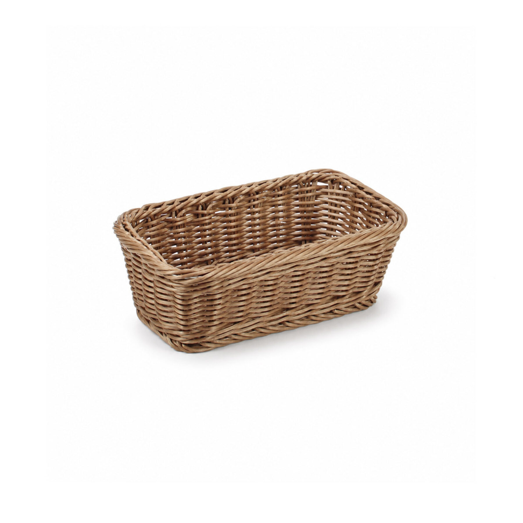 1/4 GN Taupe Polywicker Basket
