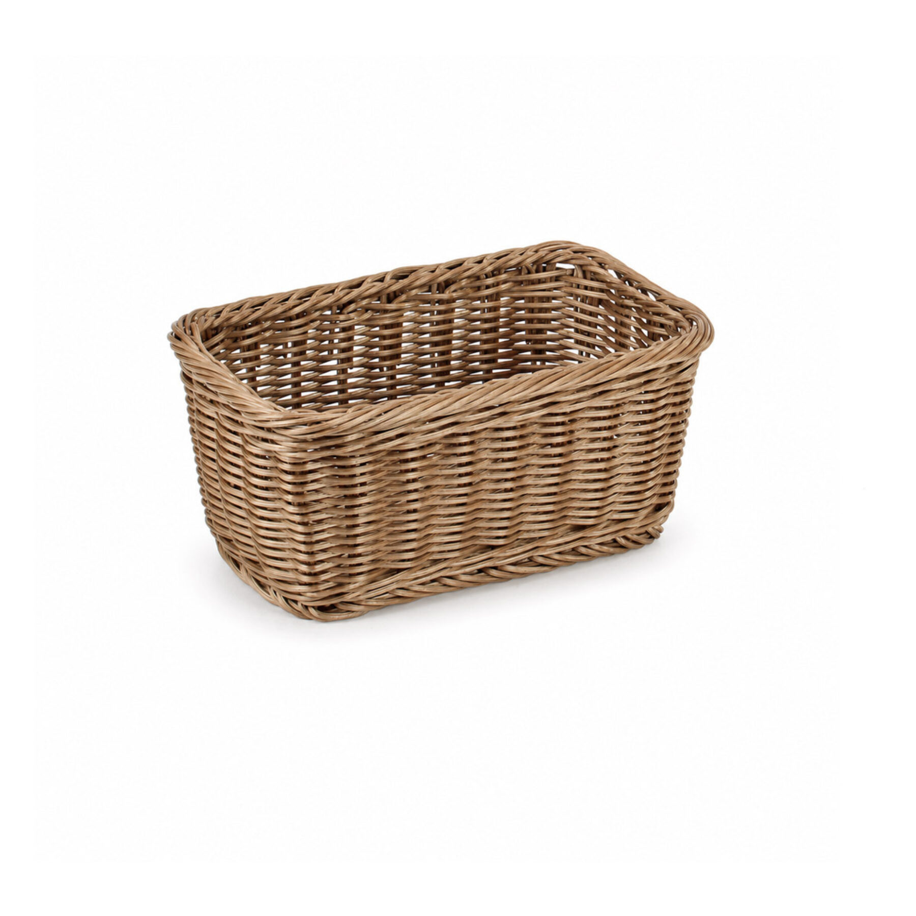 1/4 GN Deep Taupe Polywicker Basket